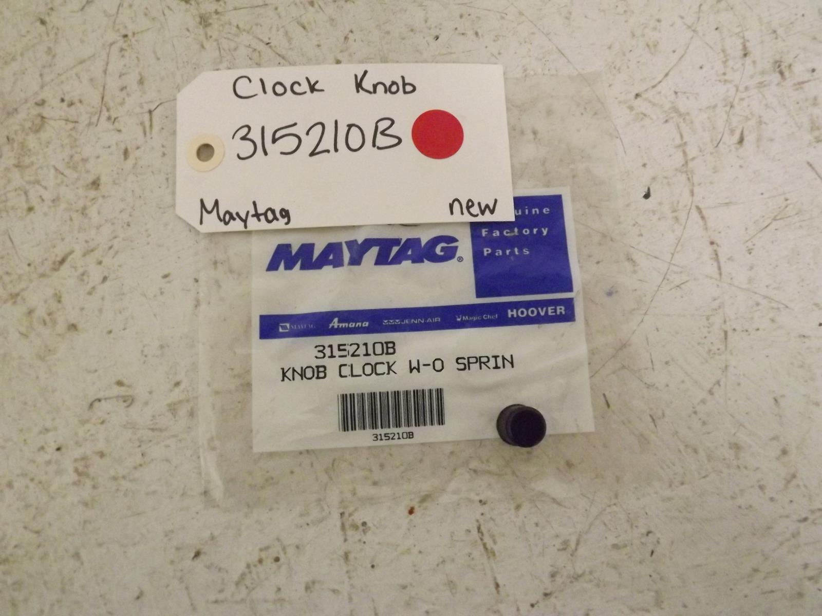 Maytag Stove 315210B Clock Knob New