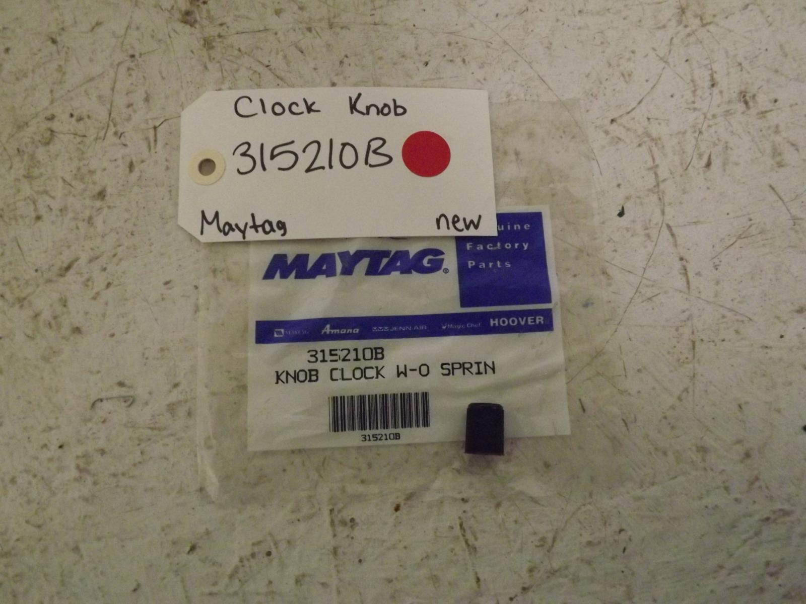 Maytag Stove 315210B Clock Knob New