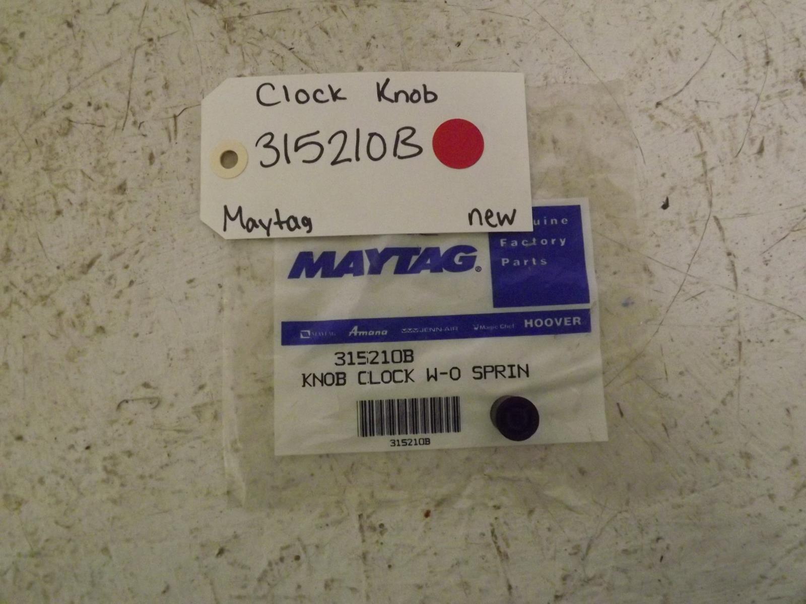 Maytag Stove 315210B Clock Knob New