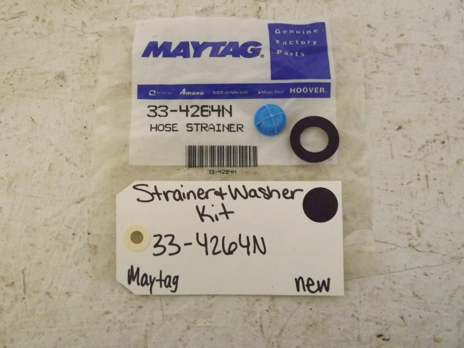 Maytag Washer 33-4264N Strainer & Washer Kit New