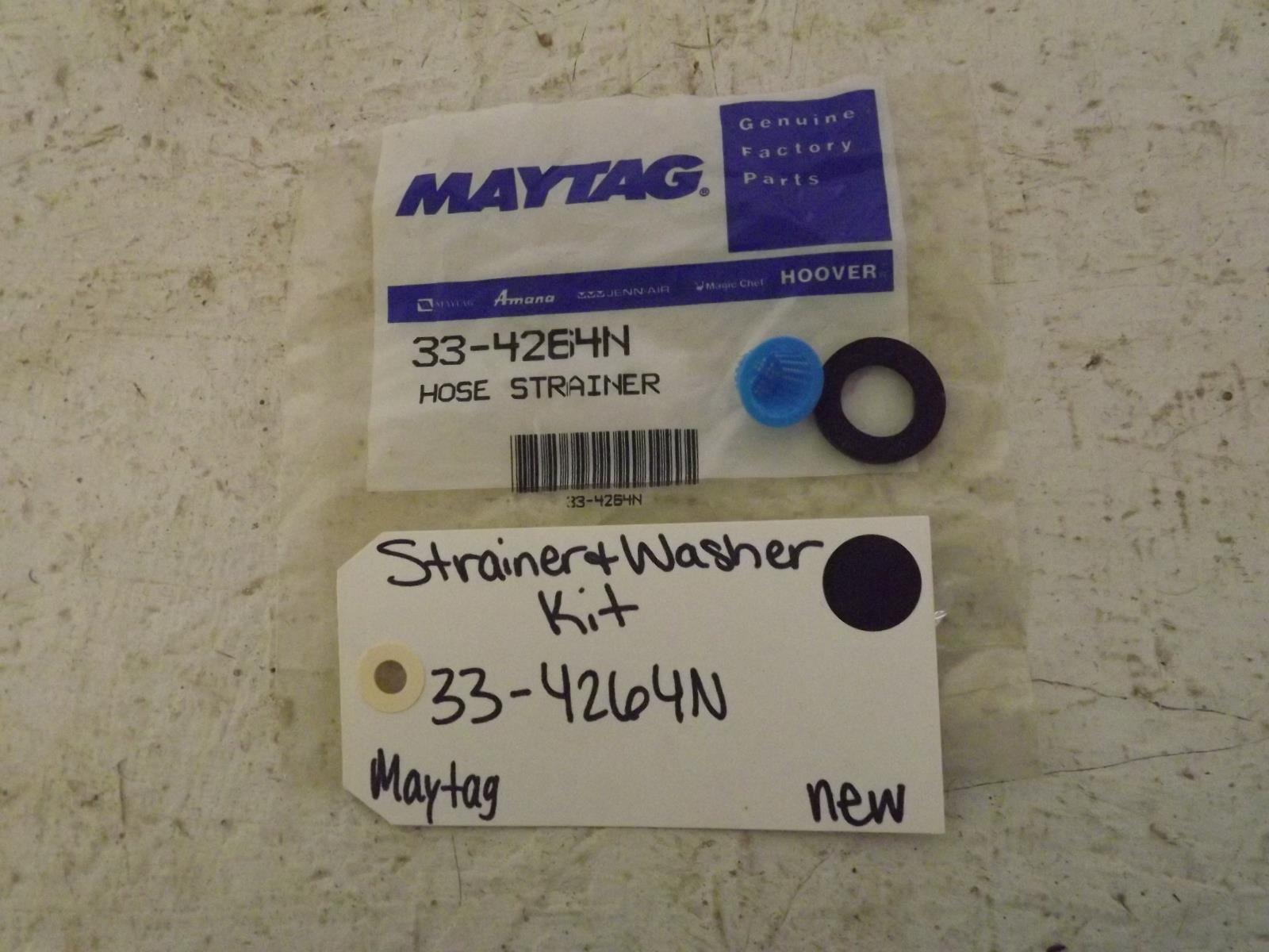 Maytag Washer 33-4264N Strainer & Washer Kit New