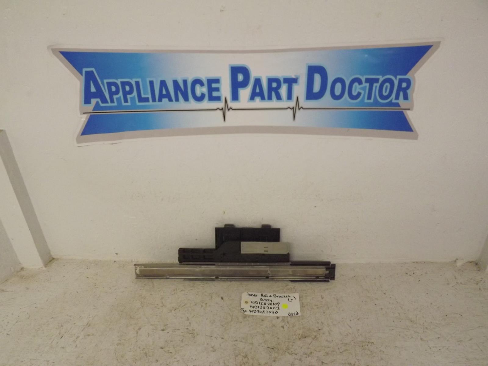GE Dishwasher WD12X20209 WD12X20112 WD30X20110 Inner Rail & Bracket Assy(L)Used