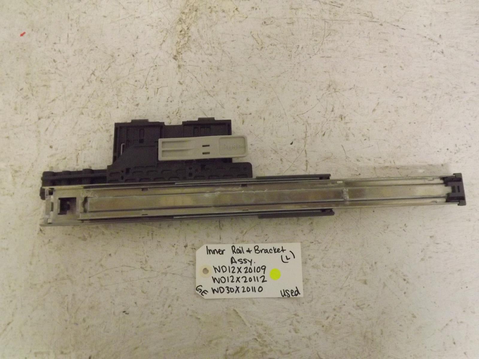 GE Dishwasher WD12X20209 WD12X20112 WD30X20110 Inner Rail & Bracket Assy(L)Used