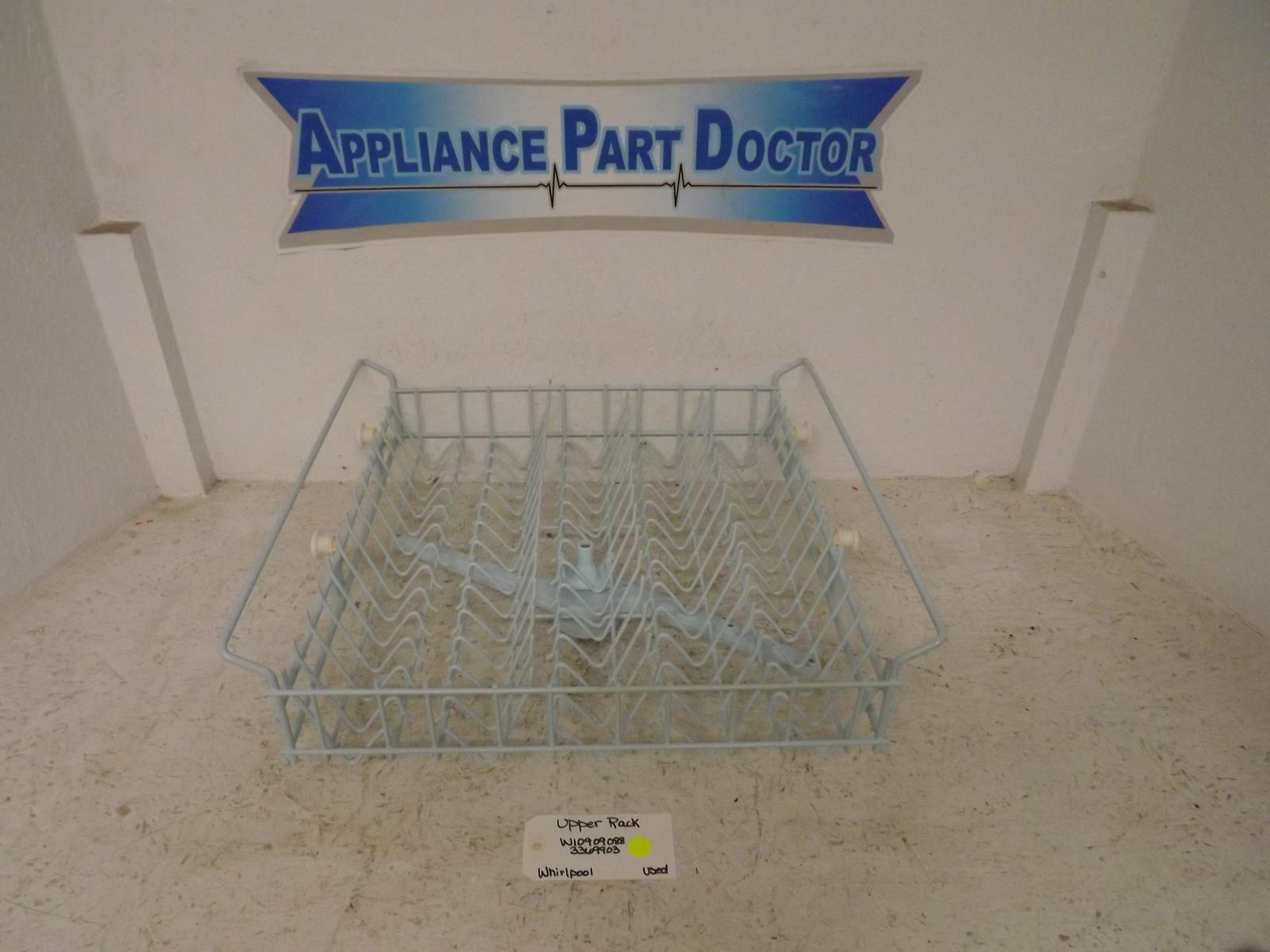 Whirlpool Dishwasher W10909088 3369903 Upper Rack Used