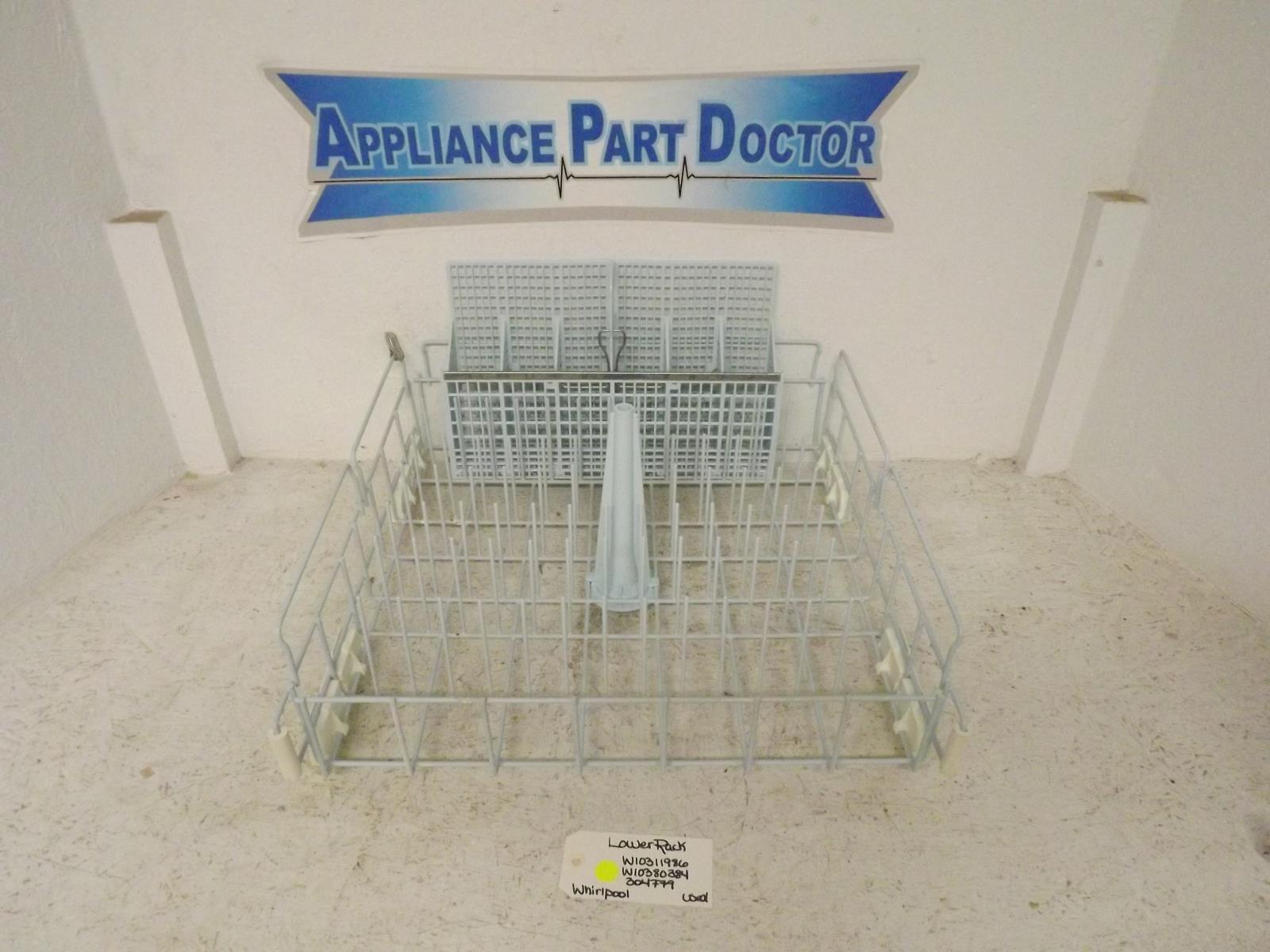 Whirlpool Dishwasher W10311986 W10380384 304779  Lower Rack Used