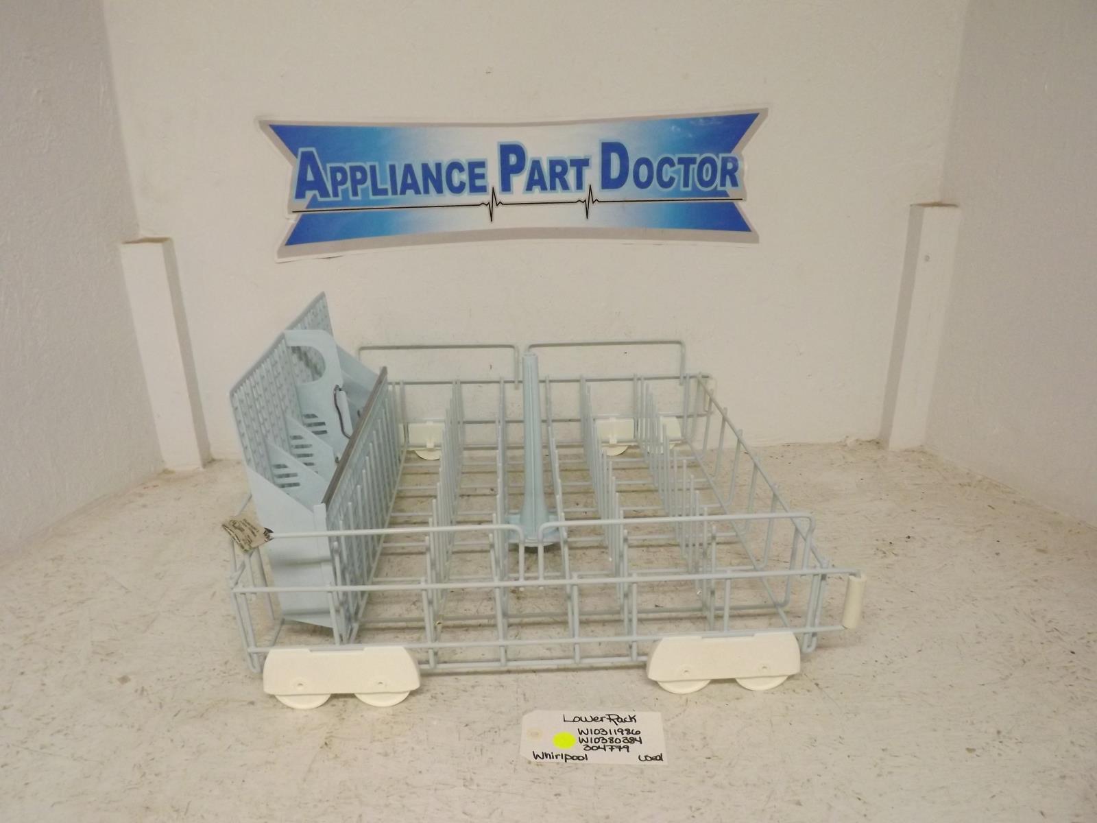 Whirlpool Dishwasher W10311986 W10380384 304779  Lower Rack Used