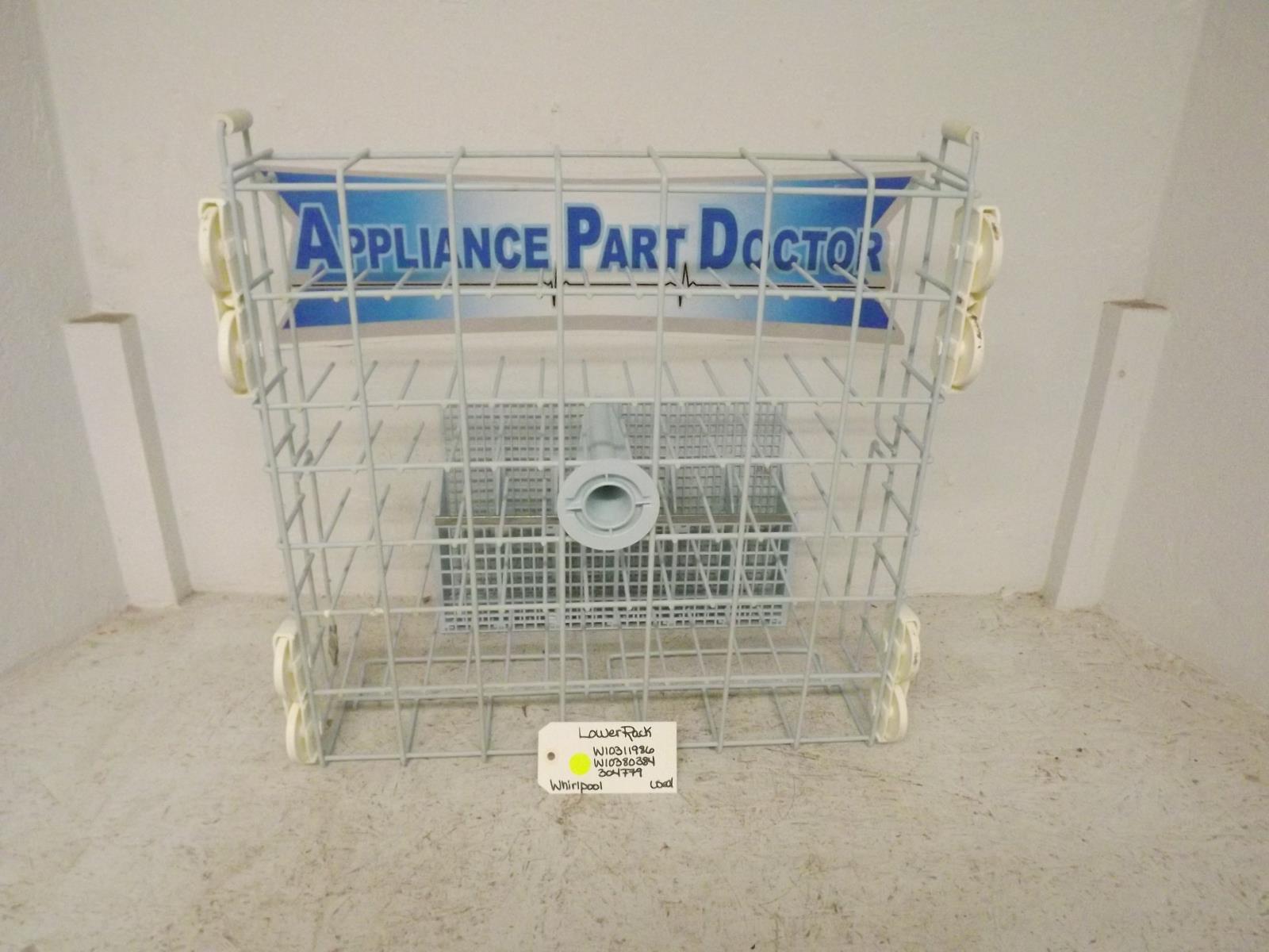 Whirlpool Dishwasher W10311986 W10380384 304779  Lower Rack Used