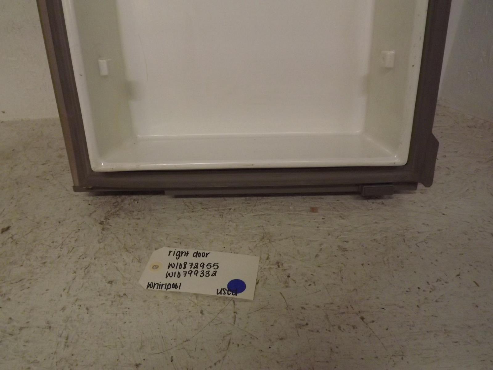 Whirlpool Refrigerator W10872955 W10799332 Right Door Used