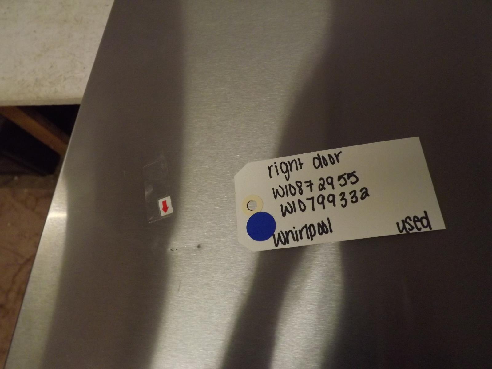 Whirlpool Refrigerator W10872955 W10799332 Right Door Used
