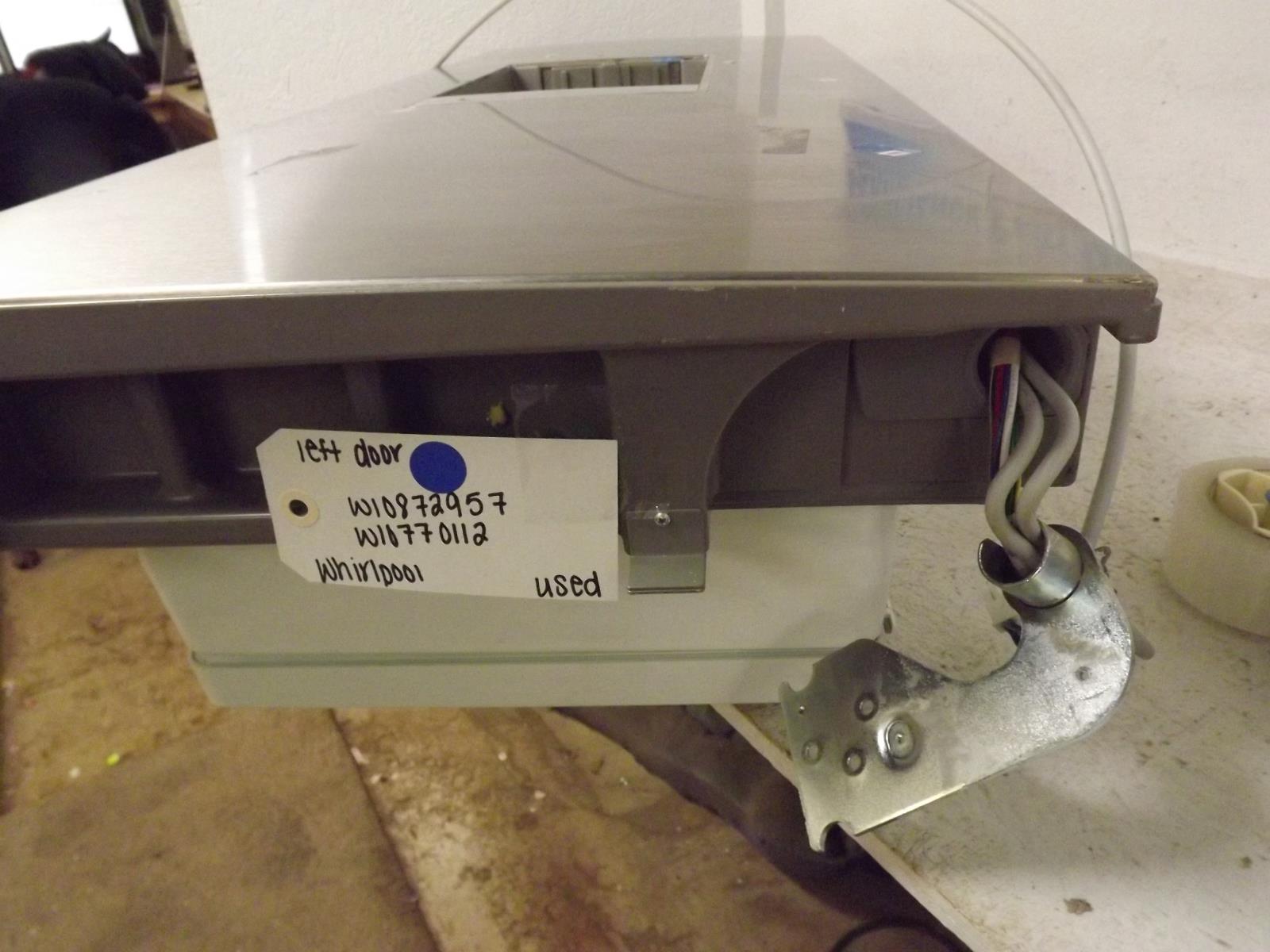 Whirlpool Refrigerator W10872957 W10770112 Left Door Used