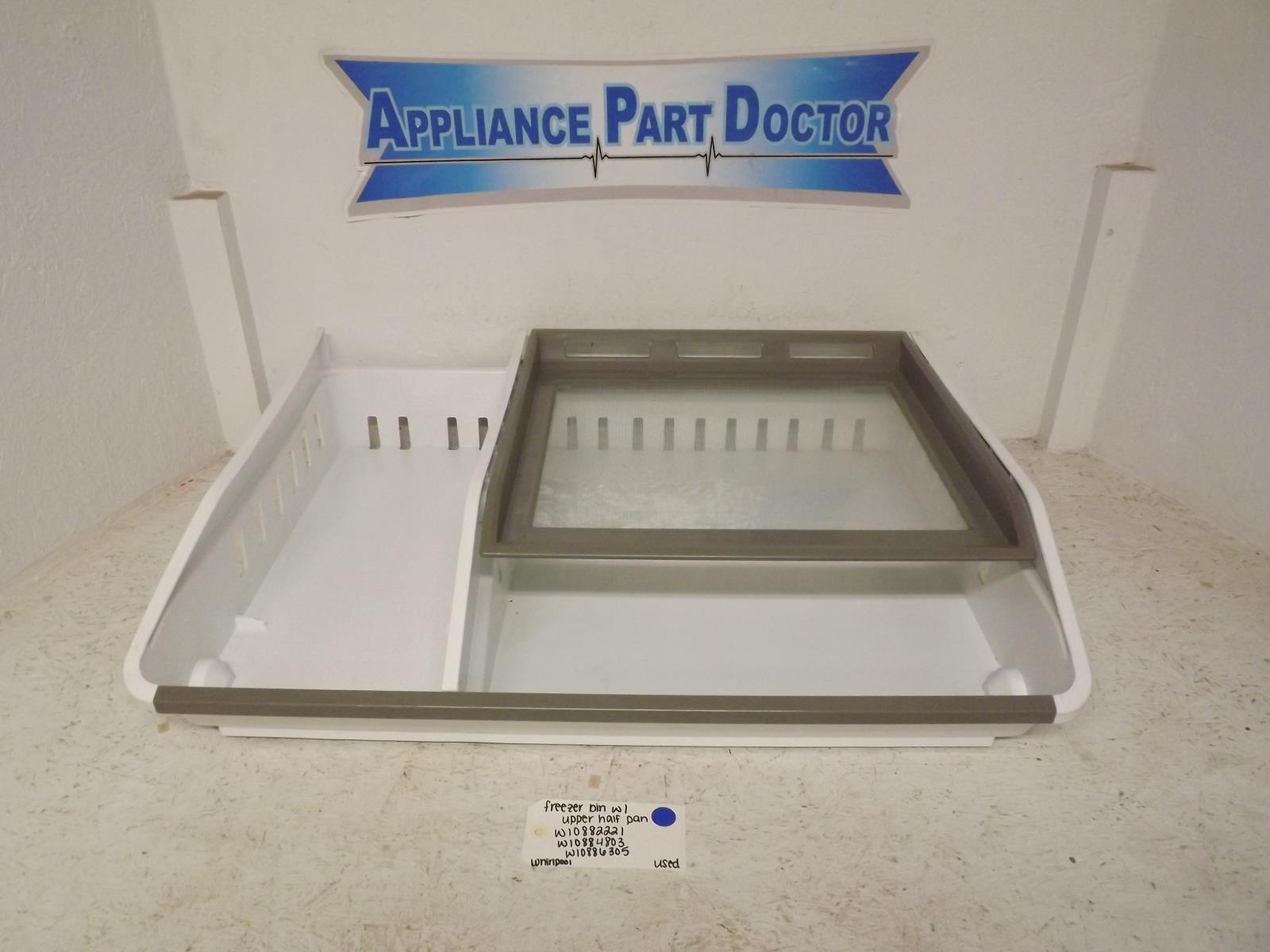 Whirlpool Refrigerator W10882221 W10884803 W10886305 Freezer Bin Used