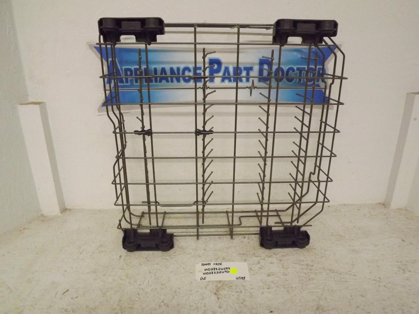 GE Dishwasher WD28X26099 WD28X22696 Lower Rack Used