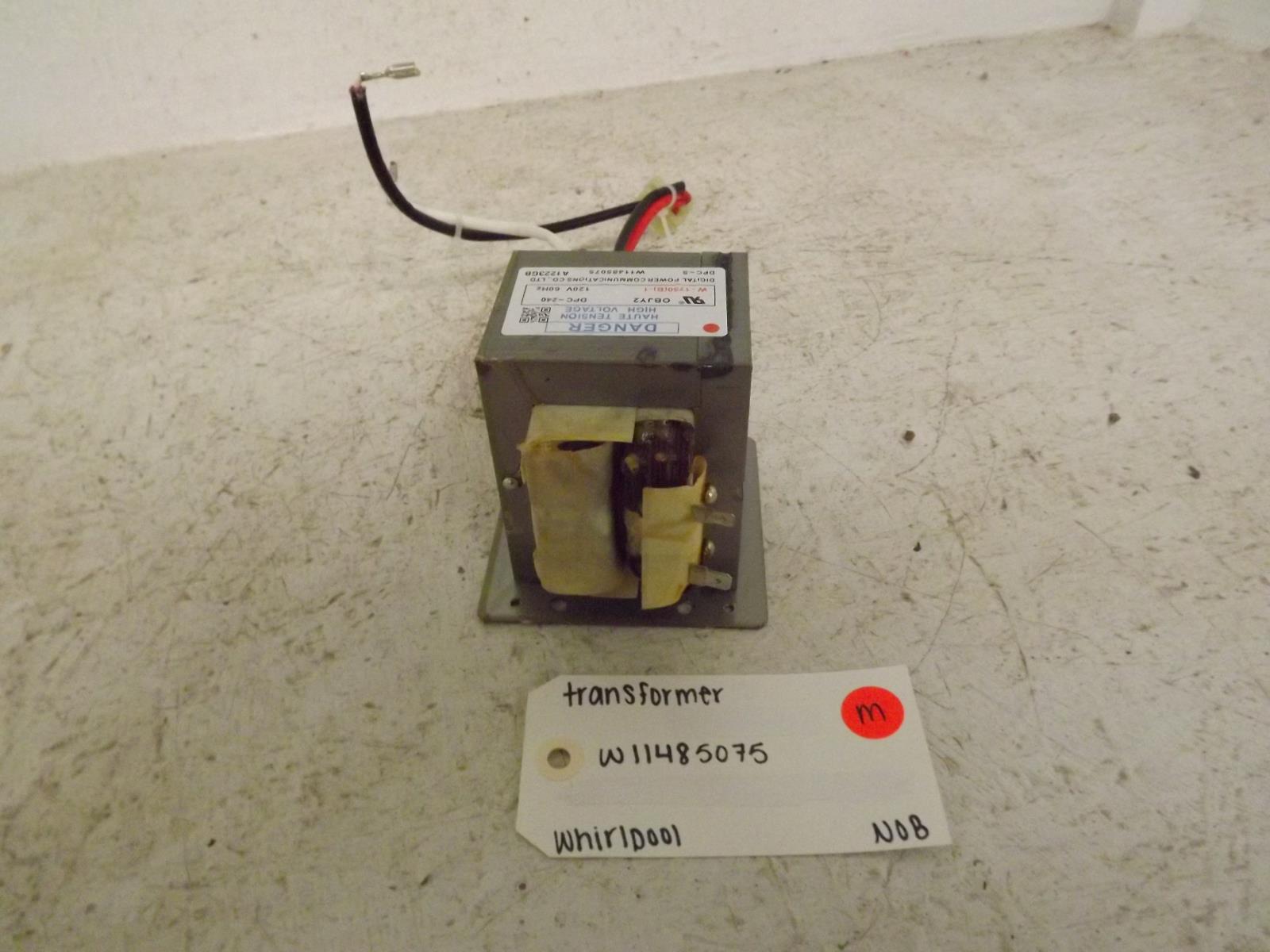 Whirlpool Microwave W11485075 Transformer NOB