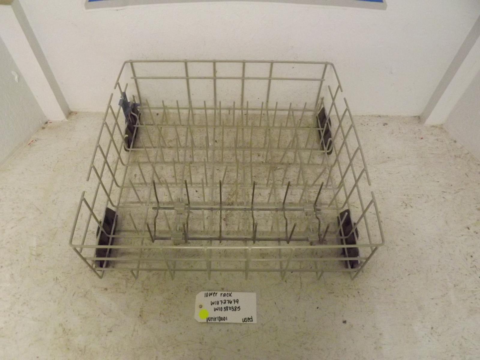 Whirlpool Dishwasher W10727679 W10380385 Lower Rack Used