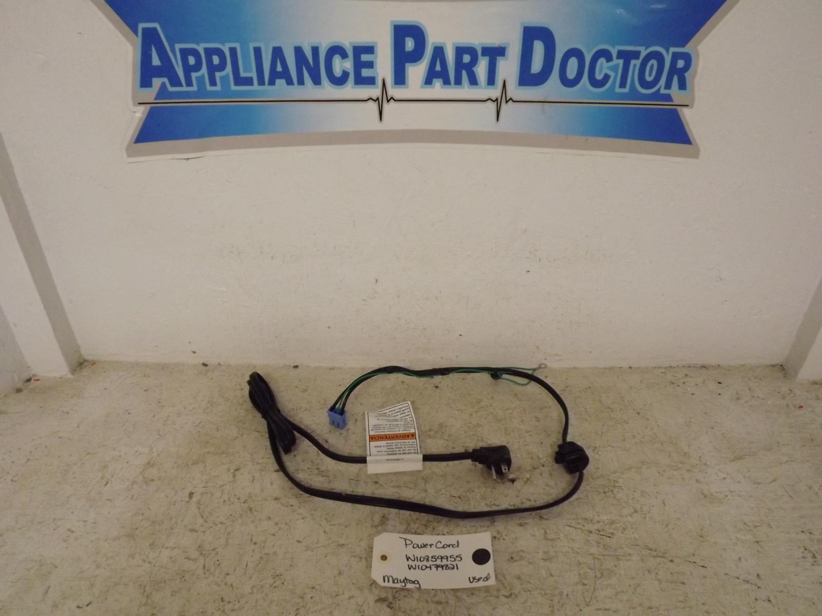 Maytag Washer W10859955 W10479821 Power Cord Used