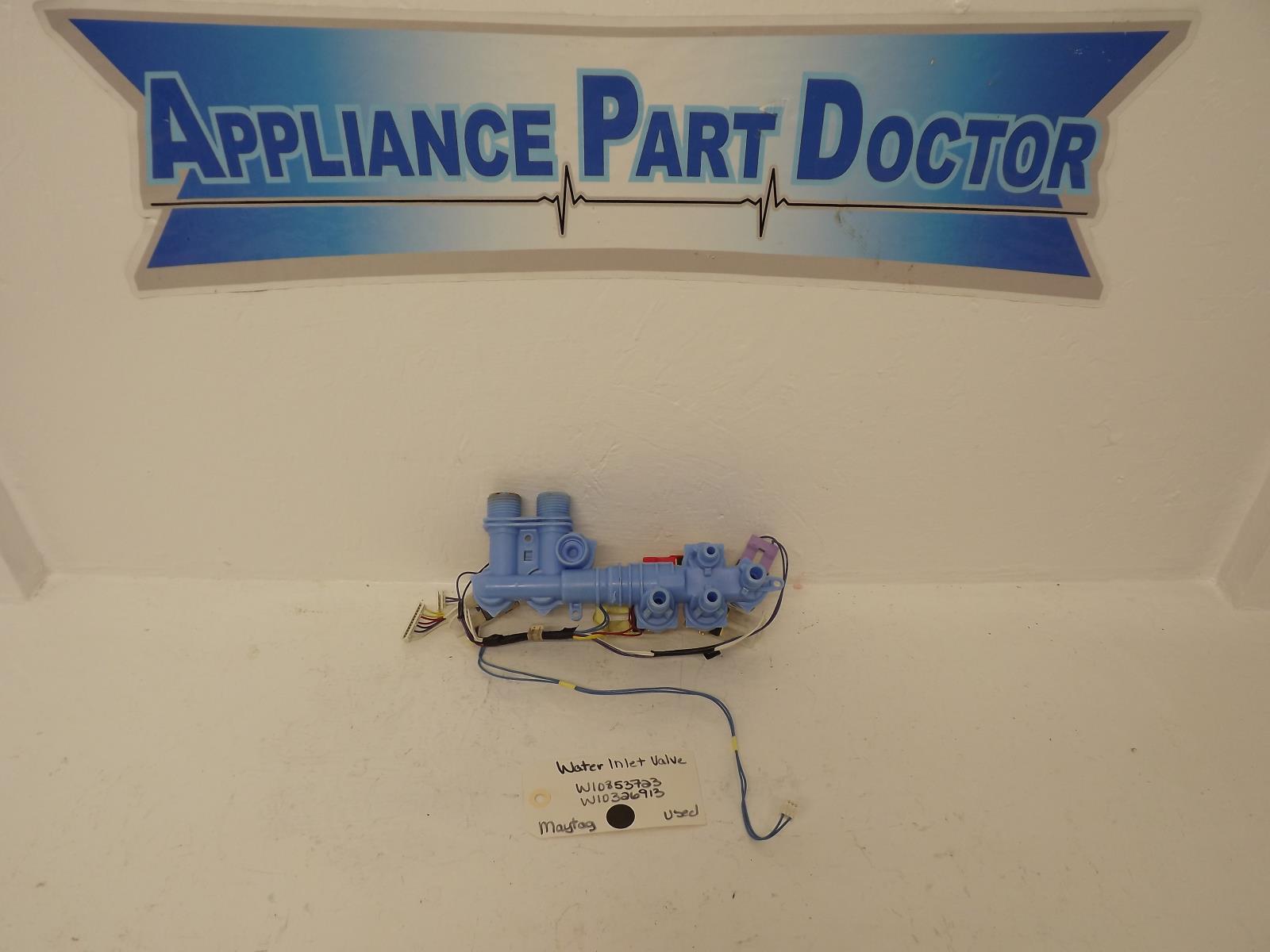 Maytag Washer W10853723  W10326915 Water Inlet Valve Used