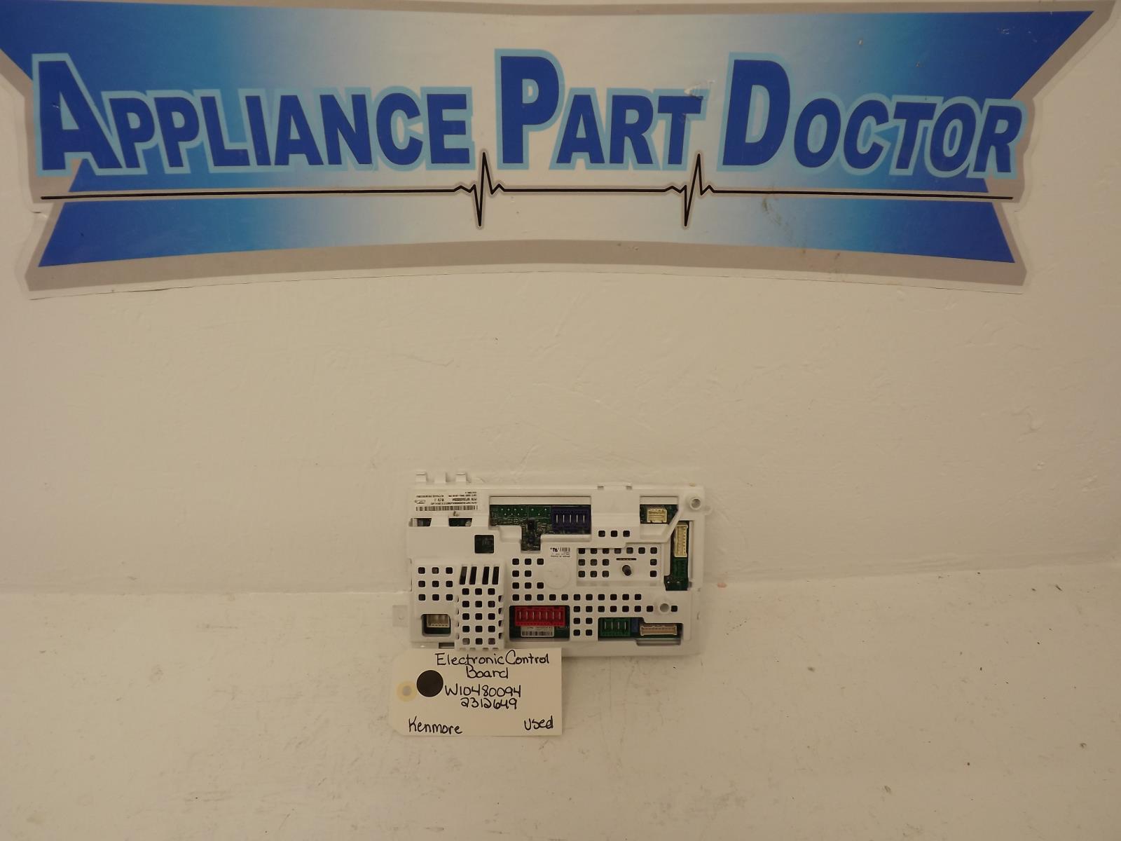 Kenmore Washer W10480094 2312649 Electronic Control Board Used