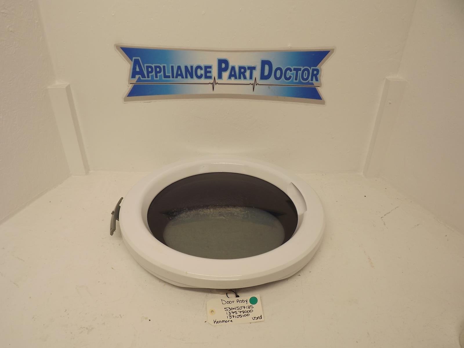 Kenmore Dryer 5304507185 137578000 137105100 Door Assy Used