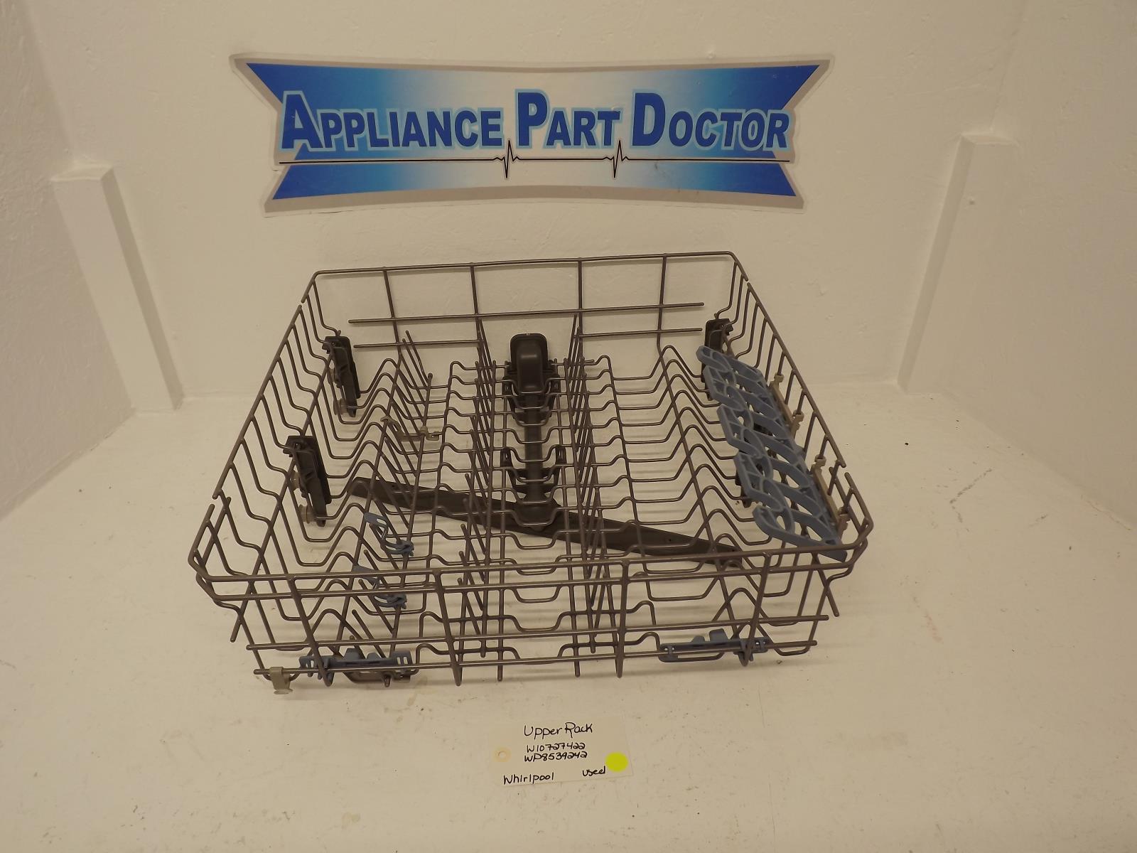Whirlpool Dishwasher W10727422 WP8539242 Upper Rack Used