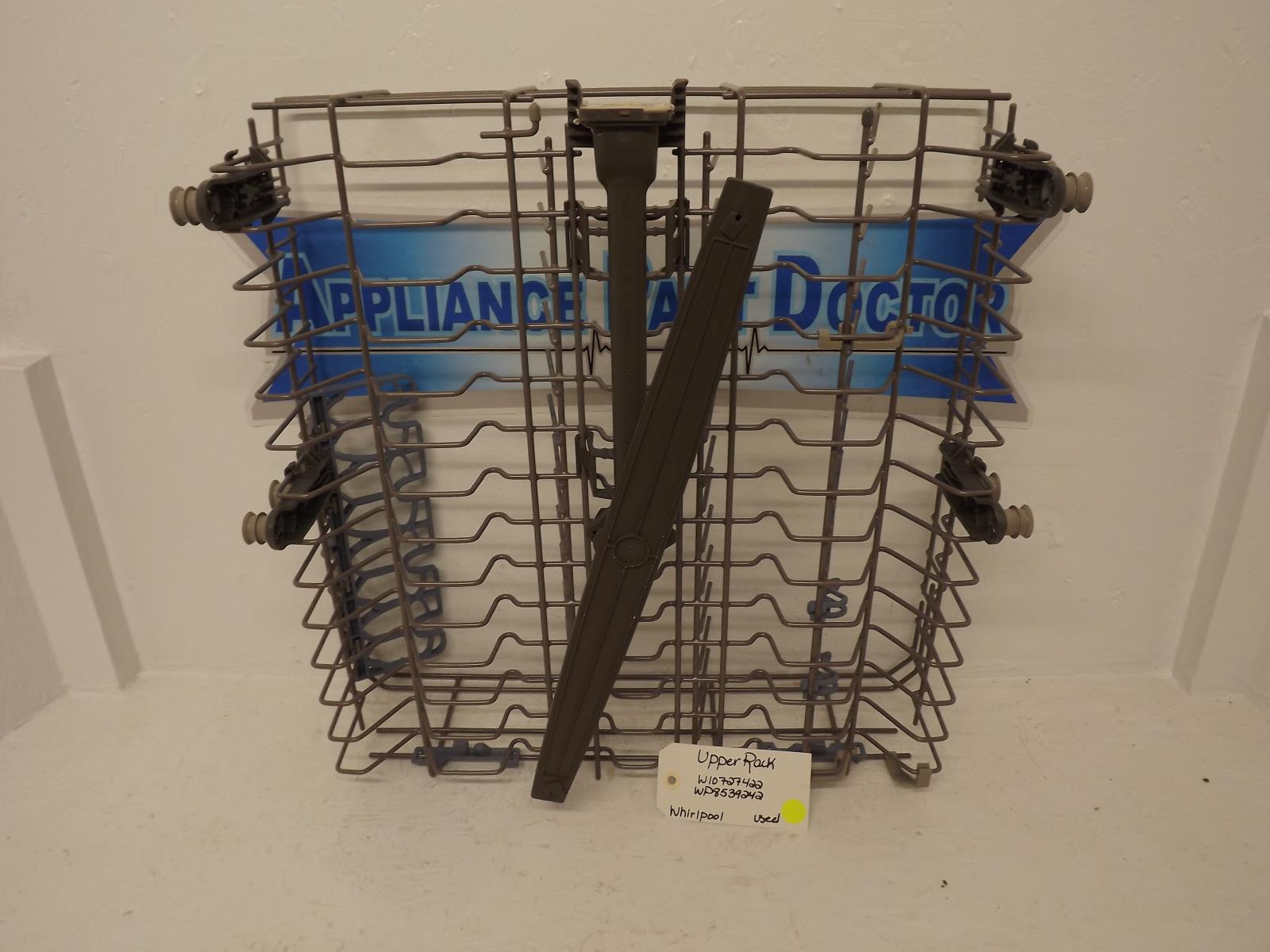 Whirlpool Dishwasher W10727422 WP8539242 Upper Rack Used