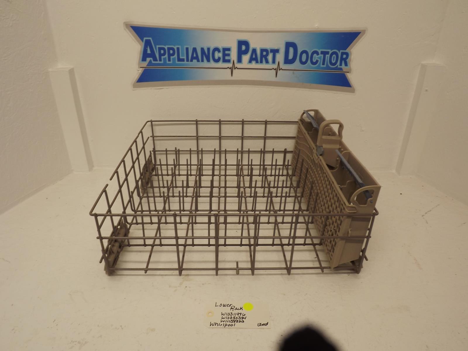 Whirlpool Dishwasher W10311986 W10380384 W10473836 Lower Rack Used