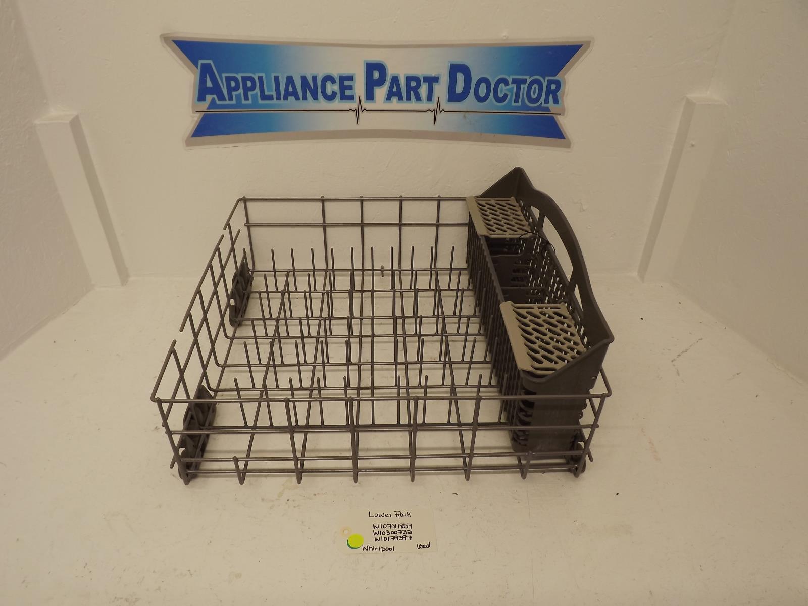 Whirlpool Dishwasher W10781857 W10300732 W10179397 Lower Rack Used