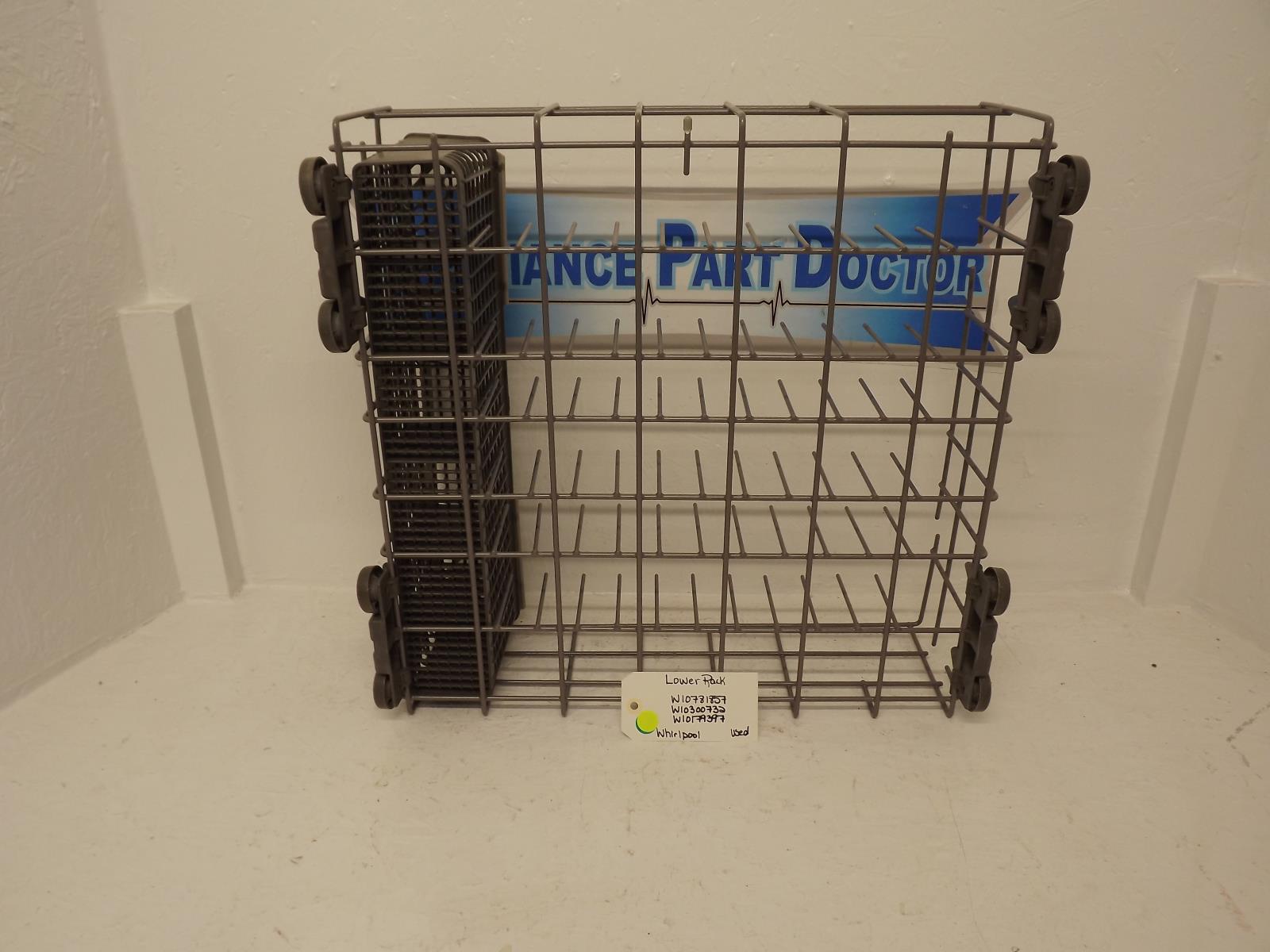 Whirlpool Dishwasher W10781857 W10300732 W10179397 Lower Rack Used