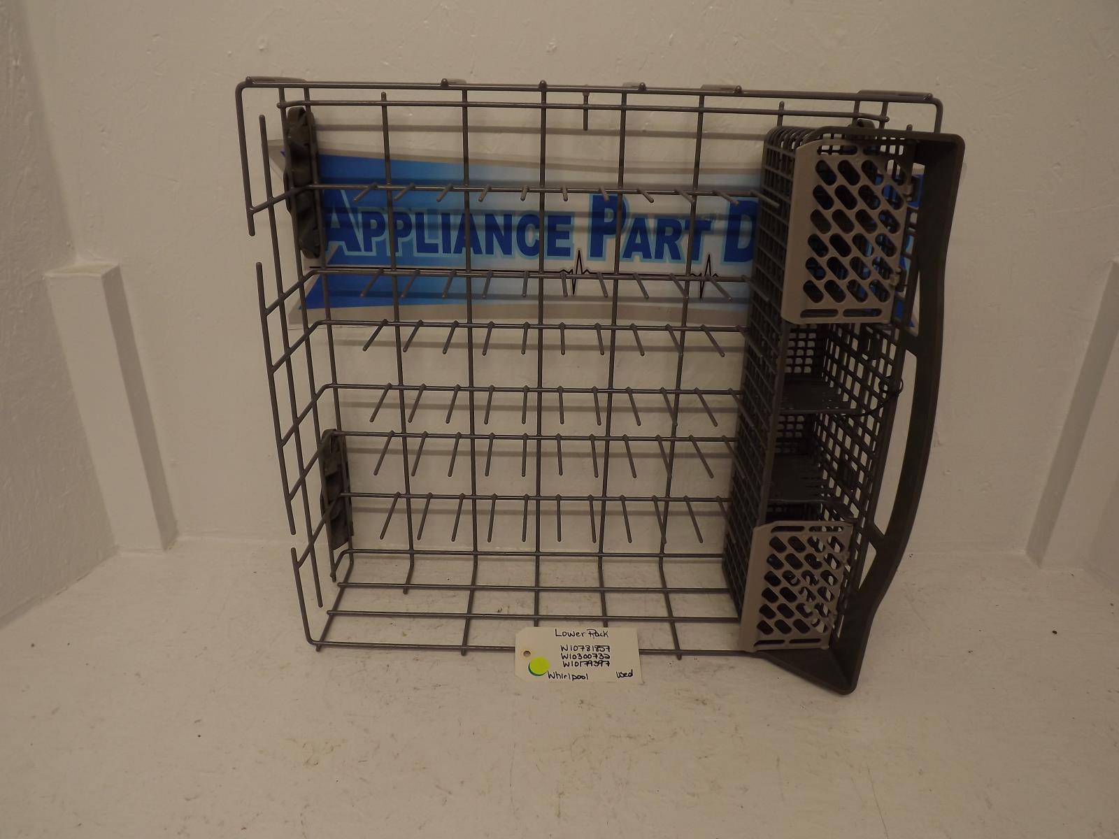 Whirlpool Dishwasher W10781857 W10300732 W10179397 Lower Rack Used