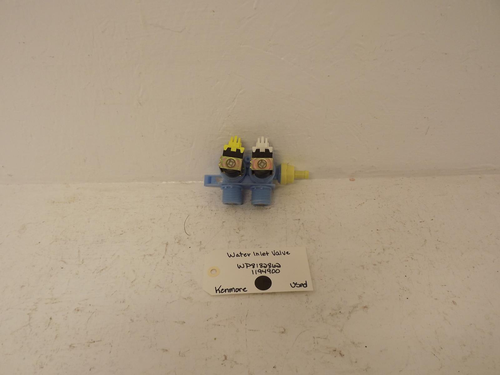 Kenmore Washer WP8182862 1194900 Water Inlet Valve Used