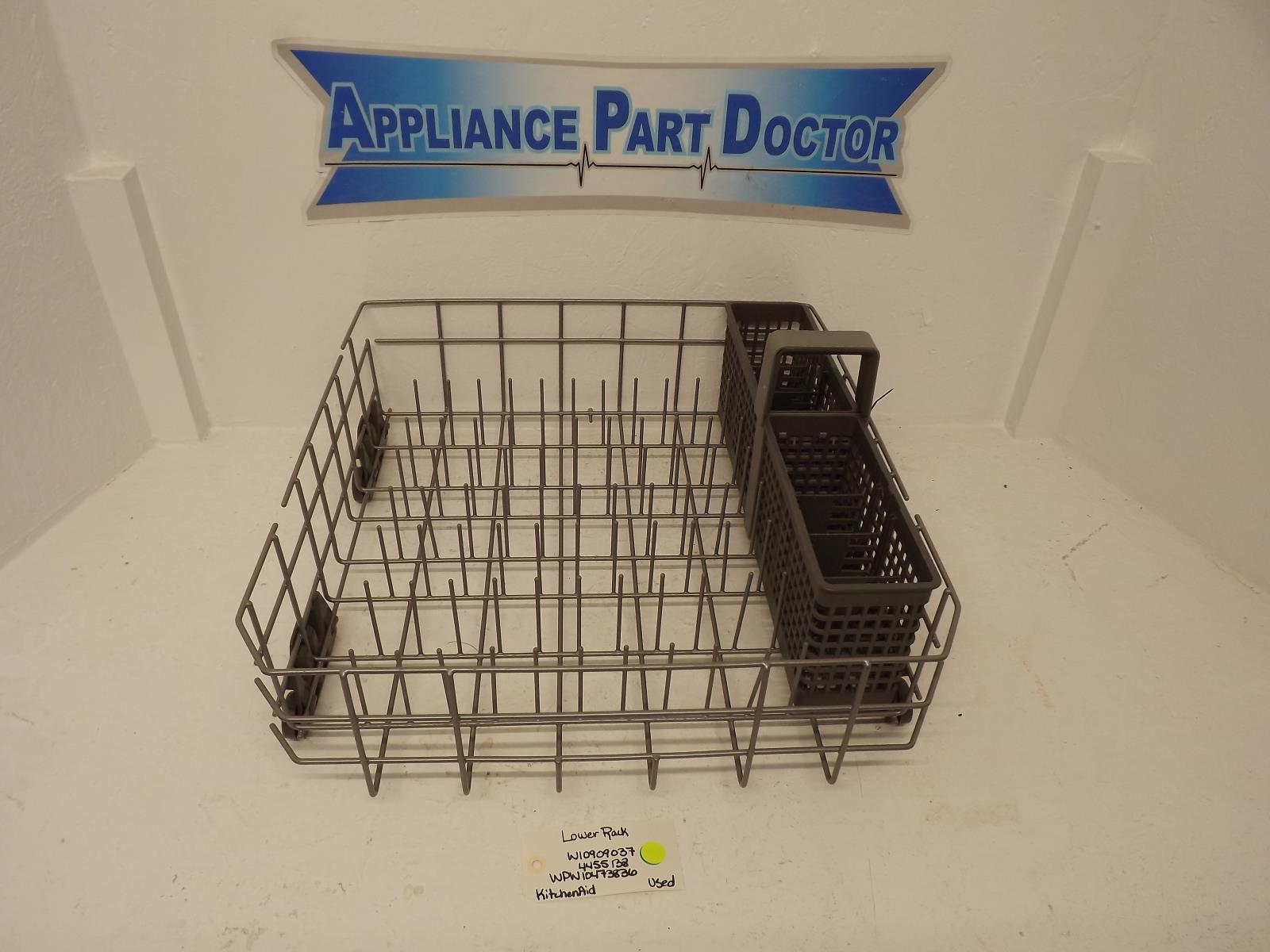 KitchenAid Dishwasher W10909037 4455138 WPW10473836 Lower Rack Used