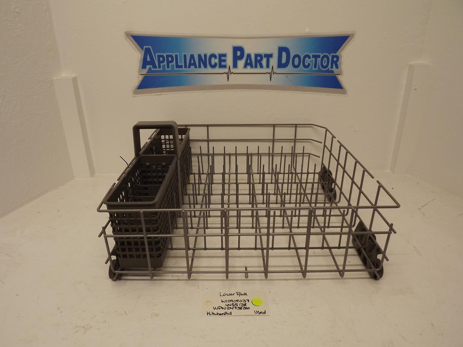 KitchenAid Dishwasher W10909037 4455138 WPW10473836 Lower Rack Used
