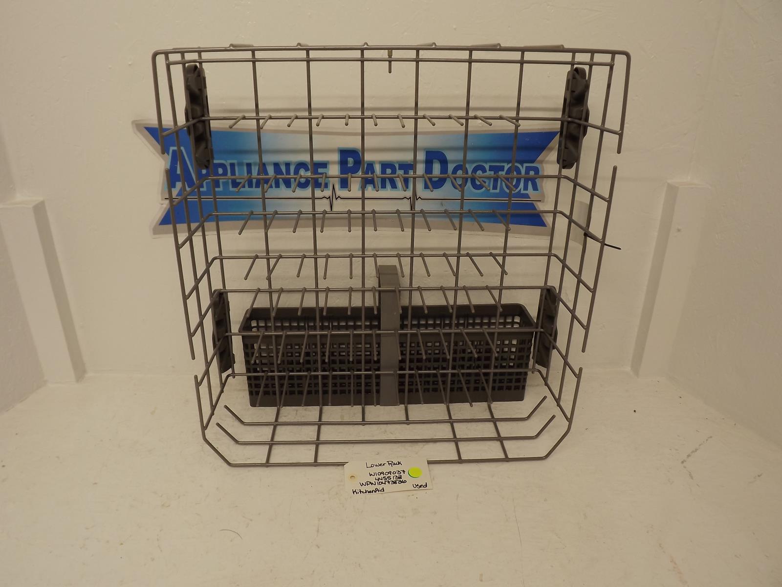 KitchenAid Dishwasher W10909037 4455138 WPW10473836 Lower Rack Used