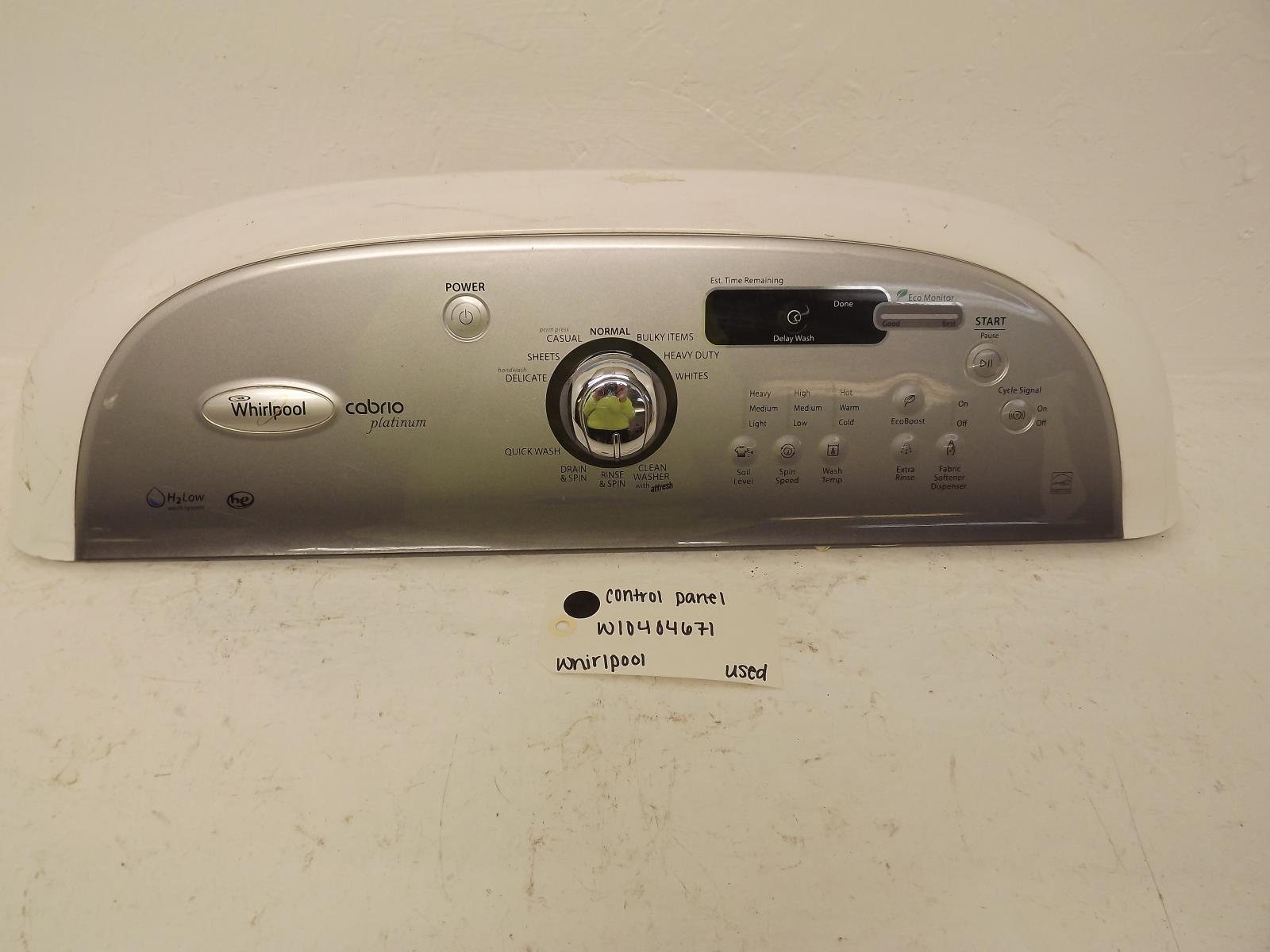 Whirlpool Washer W10404671 Control Panel Used