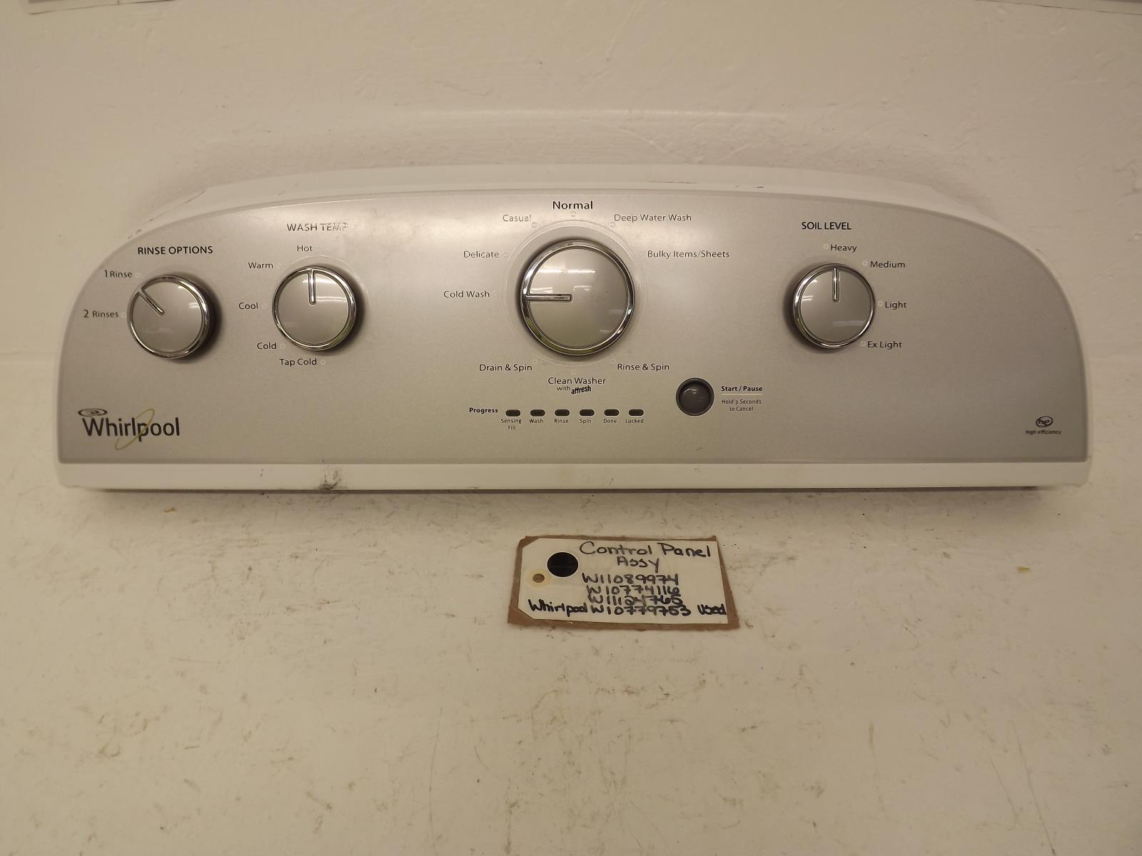 Whirlpool Washer W11089974 W10774116 W11124760 W10779753 Control Panel Assy Used
