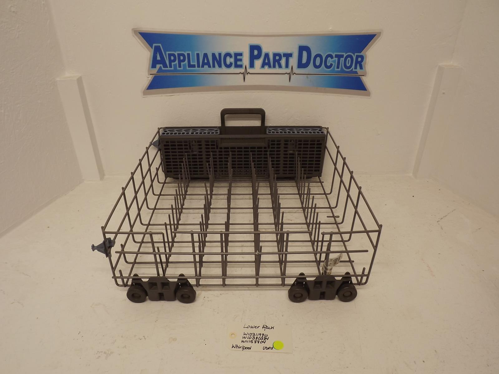 Whirlpool Dishwasher W10311986 W10380384 W11158804 Lower Rack Used