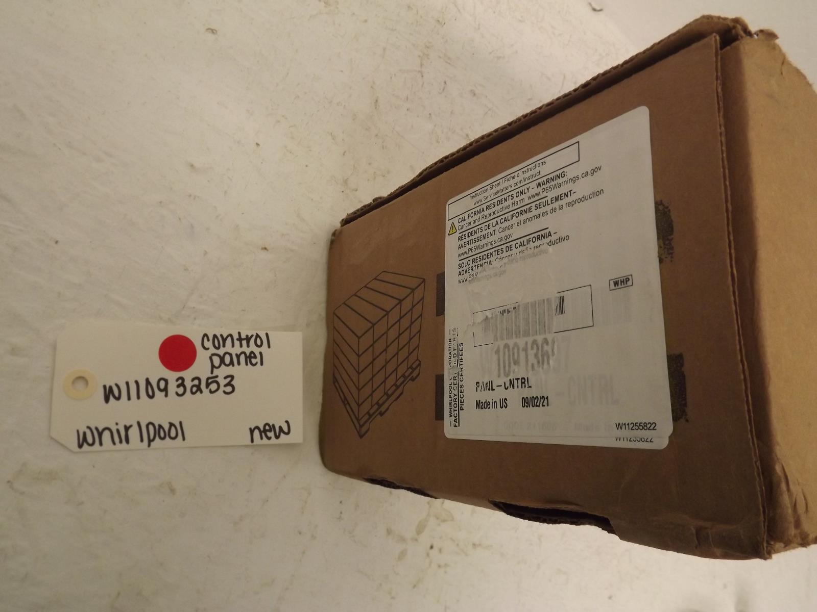Whirlpool Range W11093253 Control Panel New
