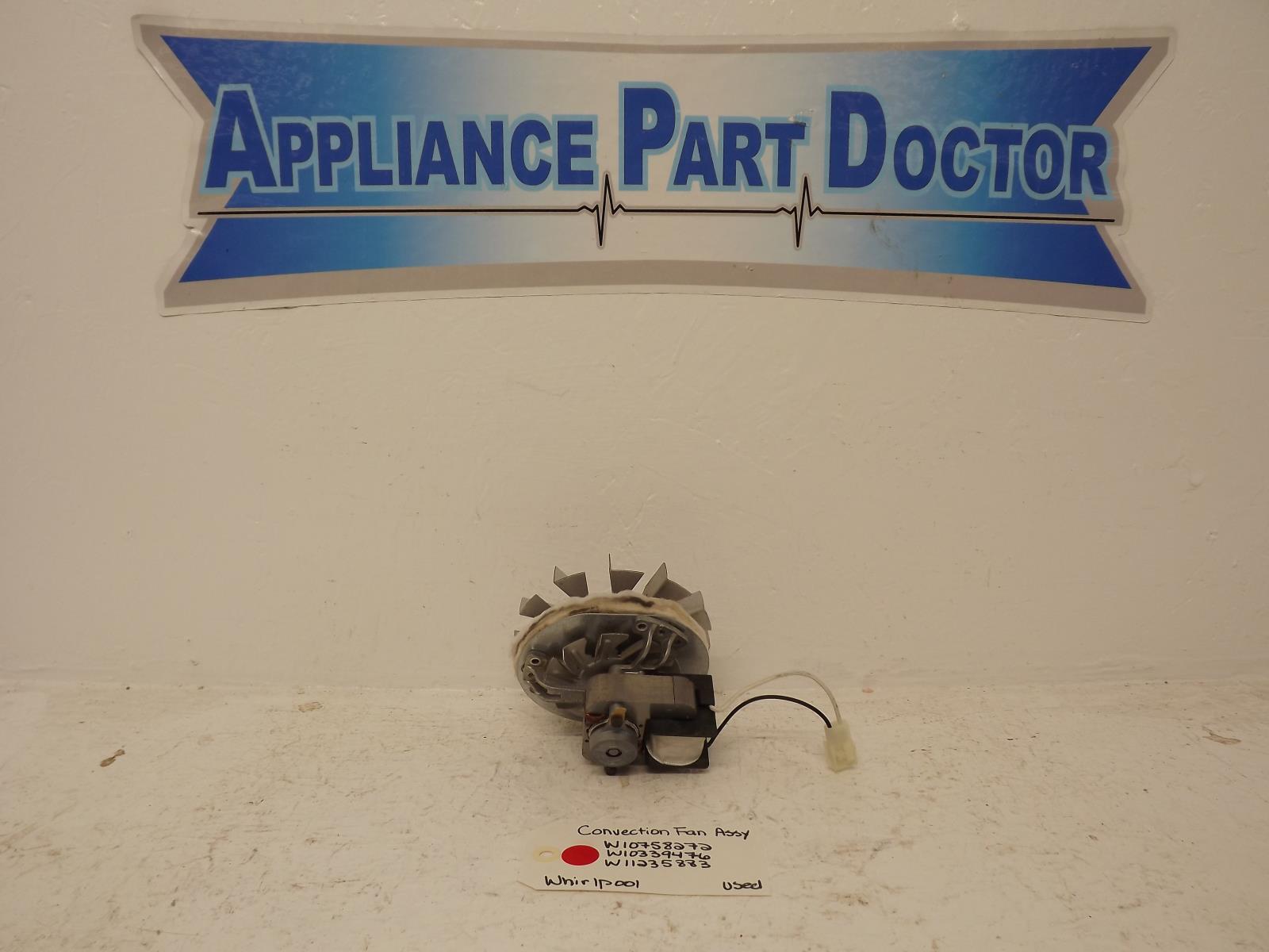 Whirlpool Range  W11235883 W10758272 W10339476  Convection Fan Assy Used