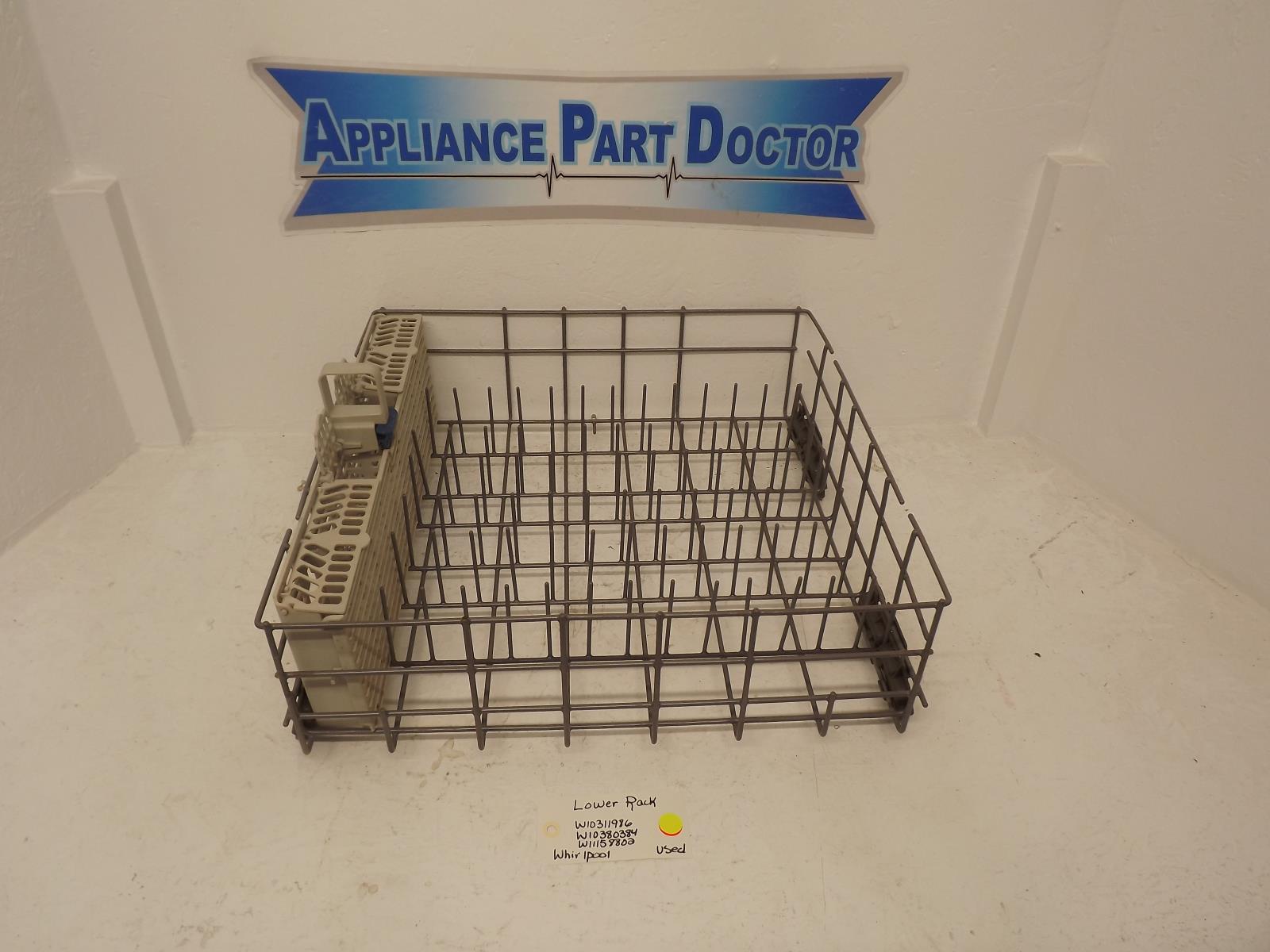 Whirlpool Dishwasher W10311986 W10380384 W11158802 Lower Rack Used