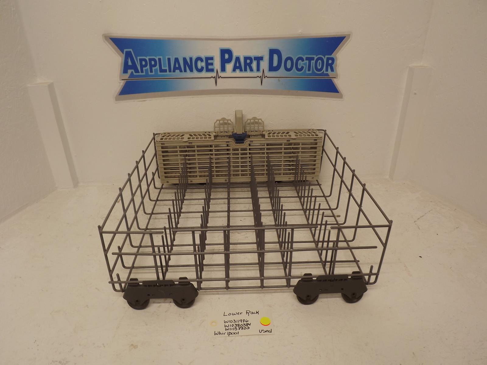 Whirlpool Dishwasher W10311986 W10380384 W11158802 Lower Rack Used