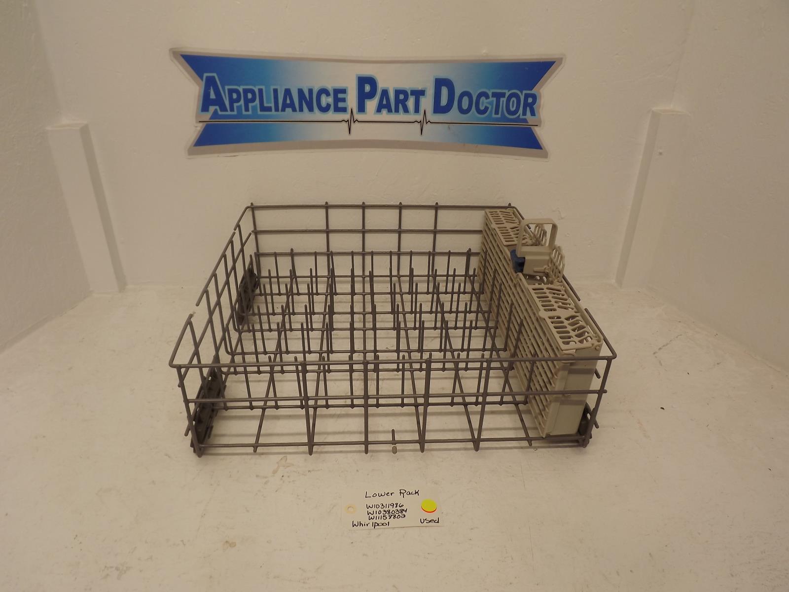 Whirlpool Dishwasher W10311986 W10380384 W11158802 Lower Rack Used