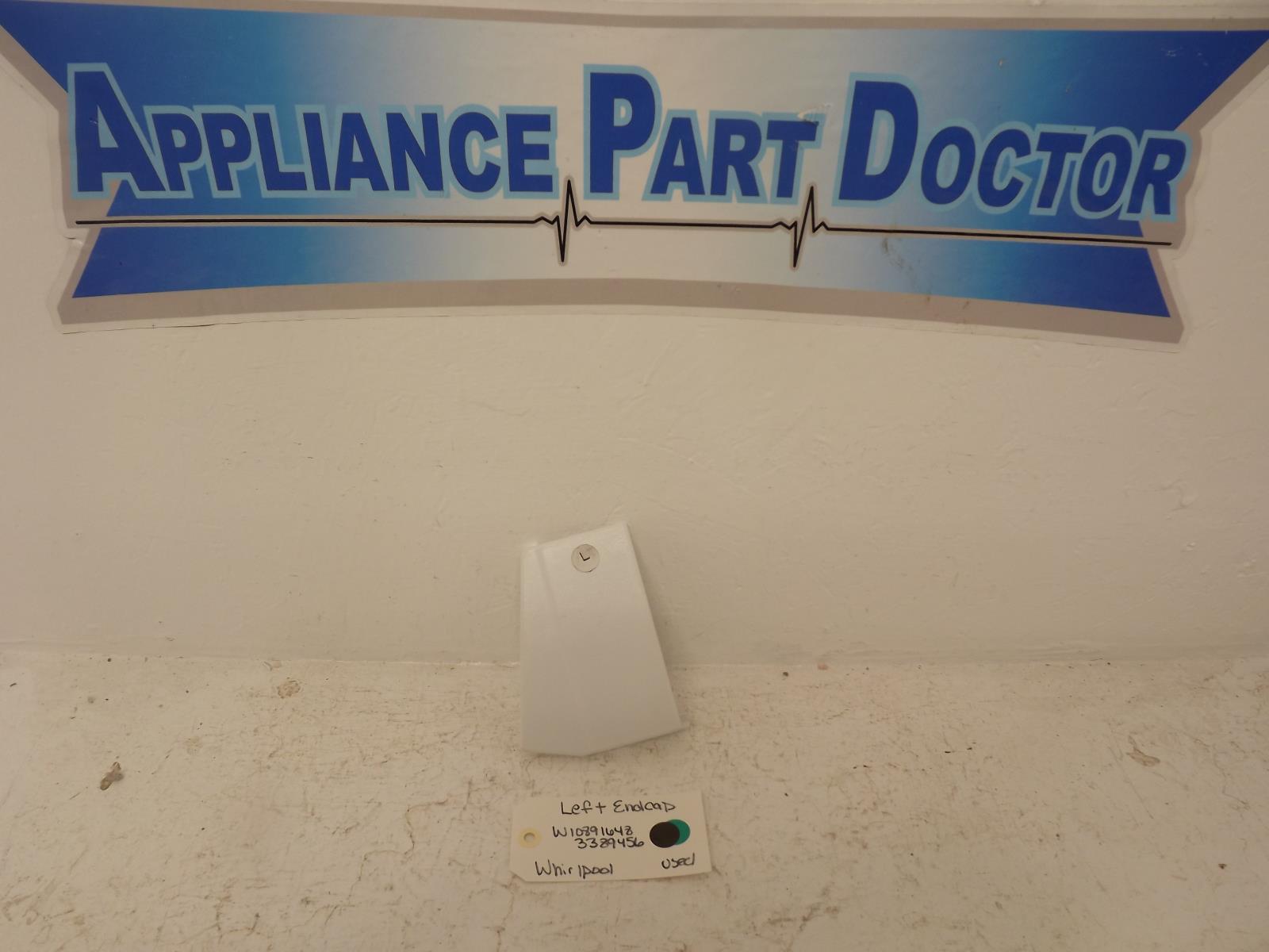 Whirlpool Washer/Dryer W10891648 3389456 Left Endcap Used