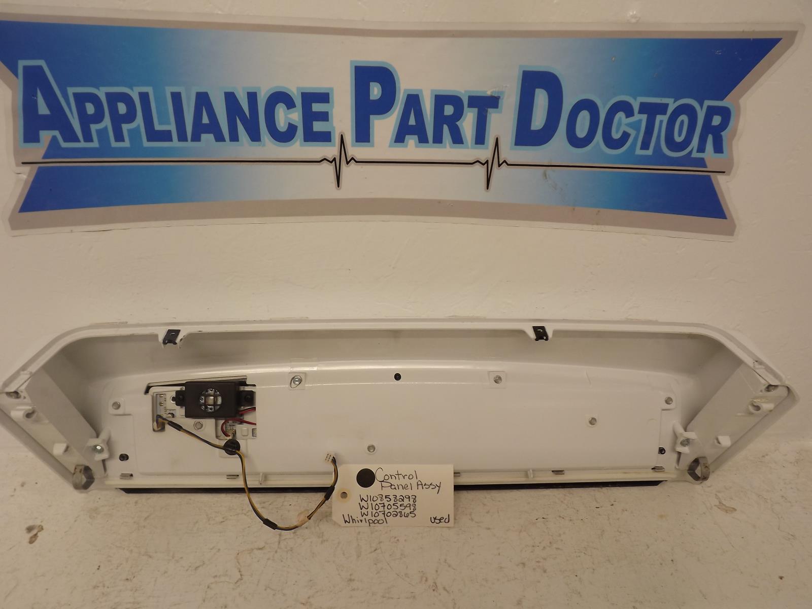 Whirlpool Washer W10858298 W10705598 W10702865 Control Panel Assy Used