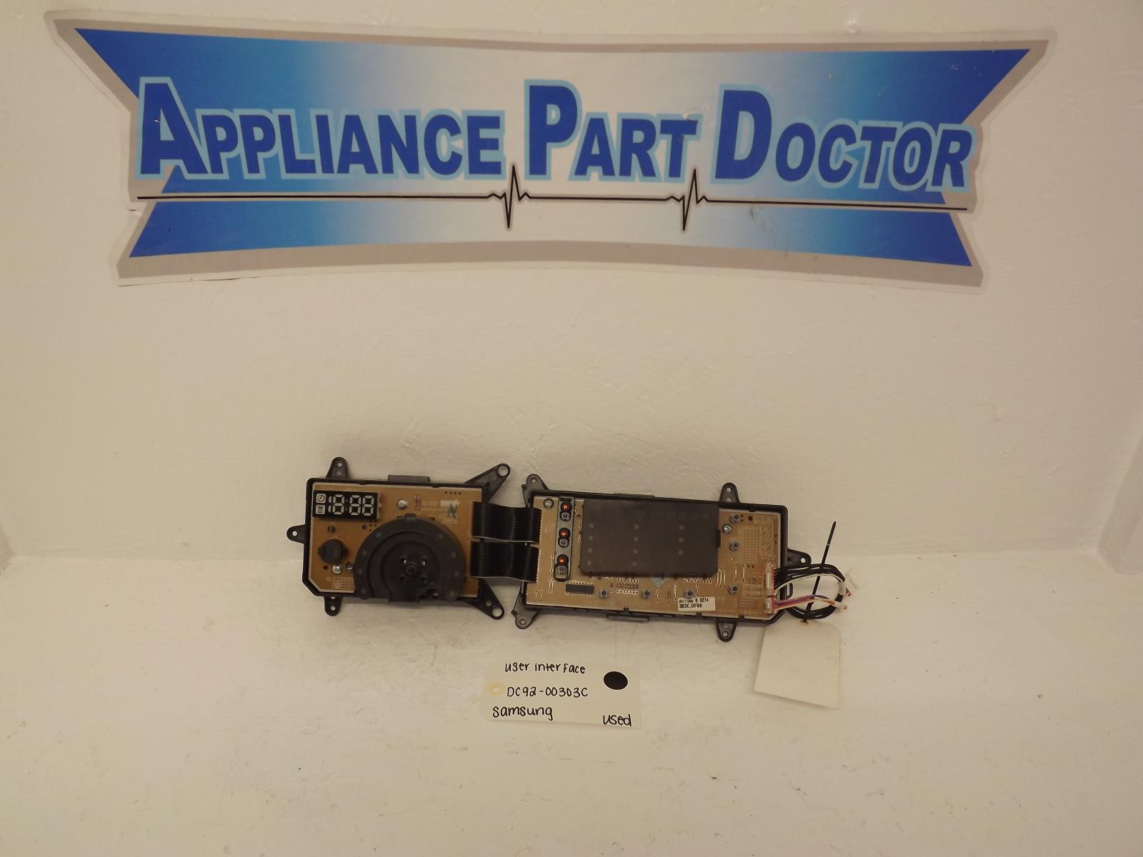 Samsung Washer DC92-00303C User Interface Used
