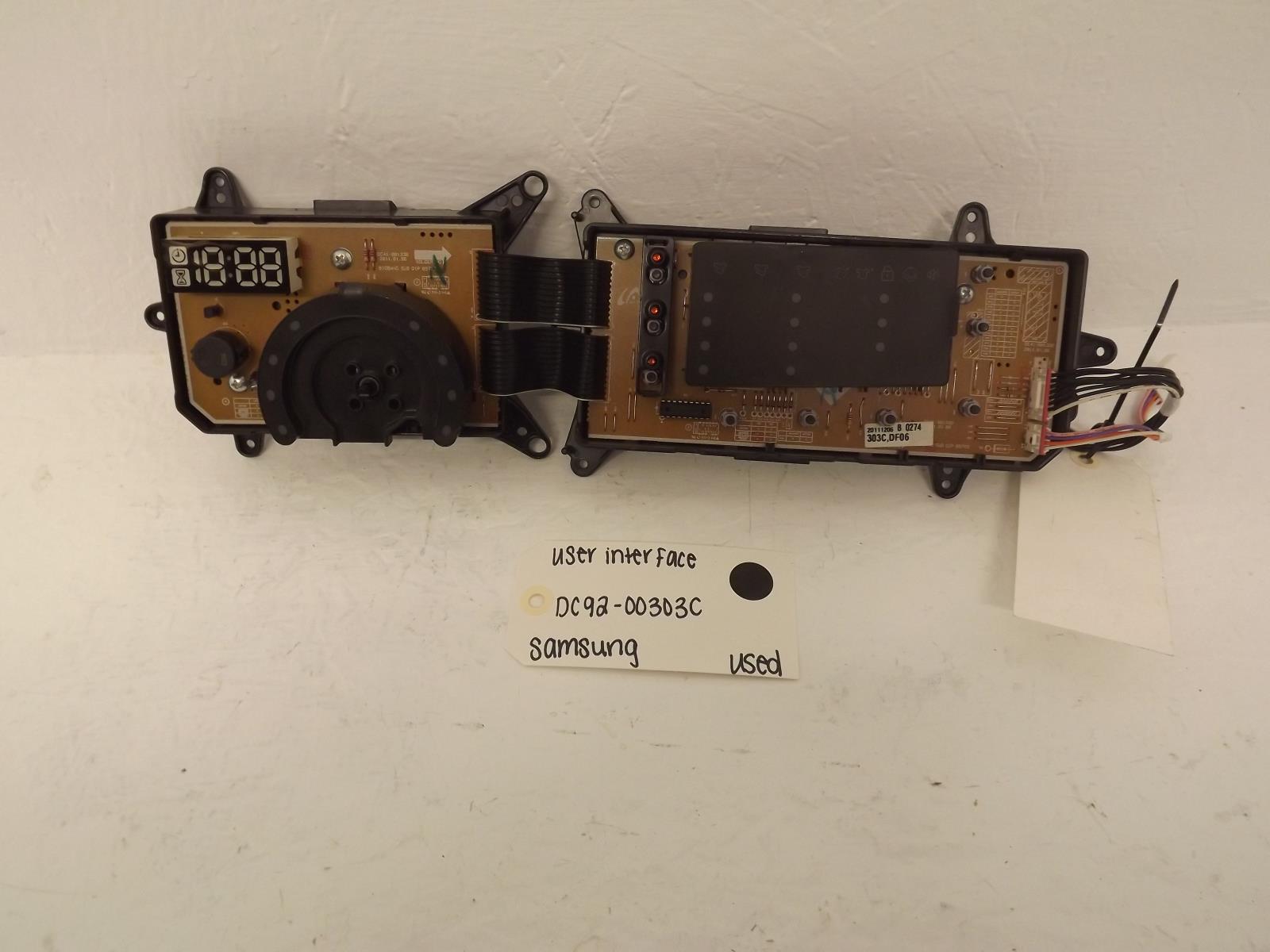 Samsung Washer DC92-00303C User Interface Used