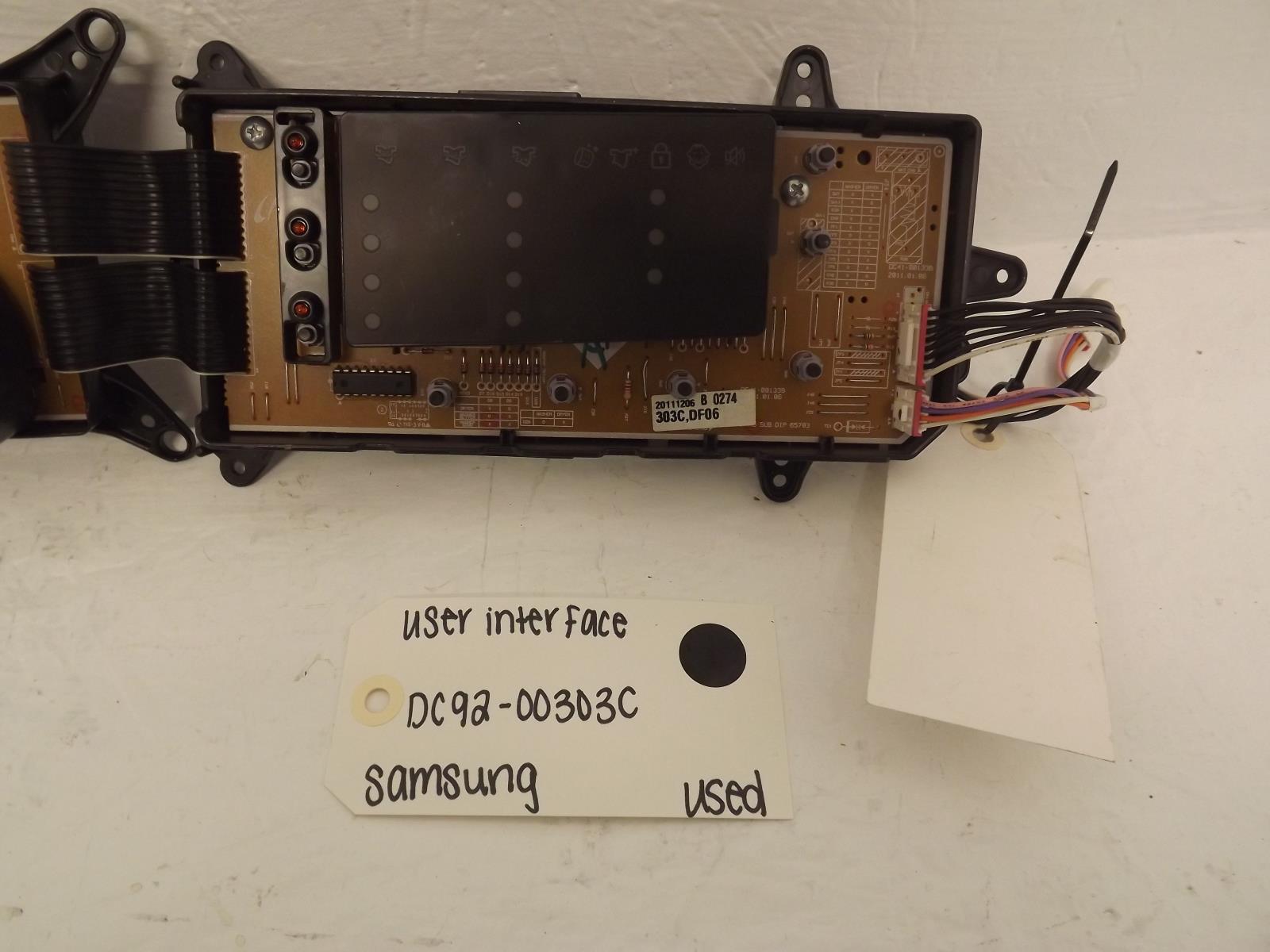Samsung Washer DC92-00303C User Interface Used