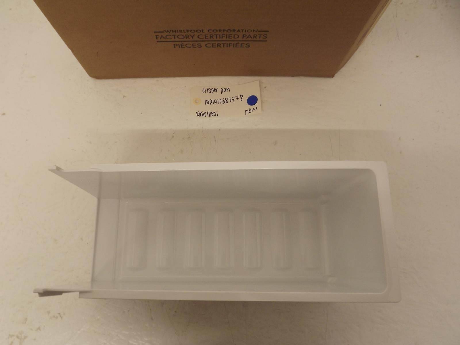Whirlpool Refrigerator WPW10387778 Crisper Pan New