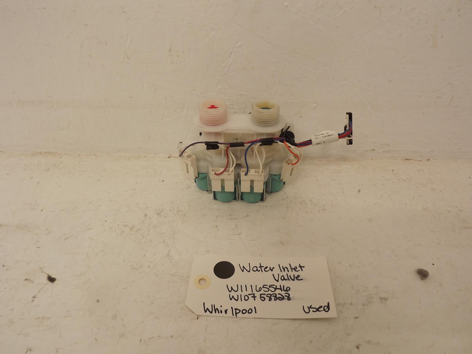 Whirlpool Washer W11165546  W10758828 Water Inlet Valve Used
