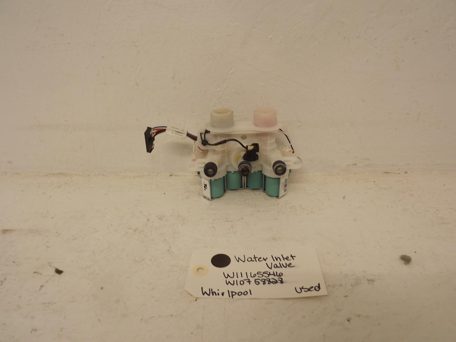 Whirlpool Washer W11165546  W10758828 Water Inlet Valve Used
