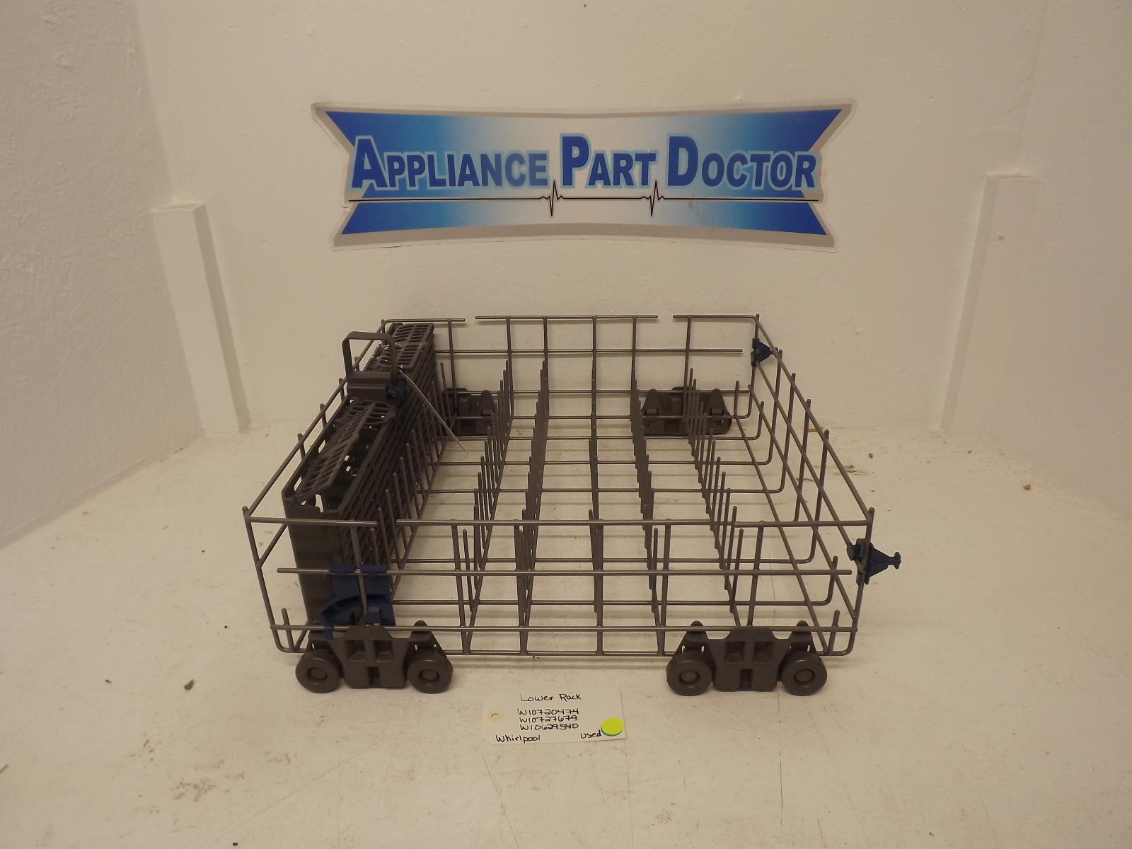 Whirlpool Dishwasher W10720474 W10727679  W10629540 Lower Rack Used