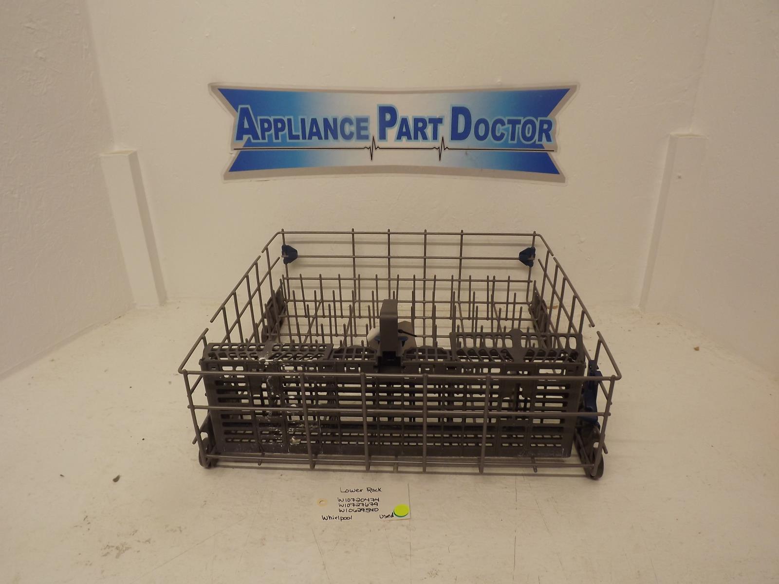 Whirlpool Dishwasher W10720474 W10727679  W10629540 Lower Rack Used